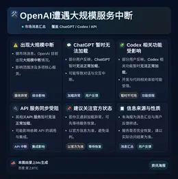 OpenAI遭遇大规模服务中断