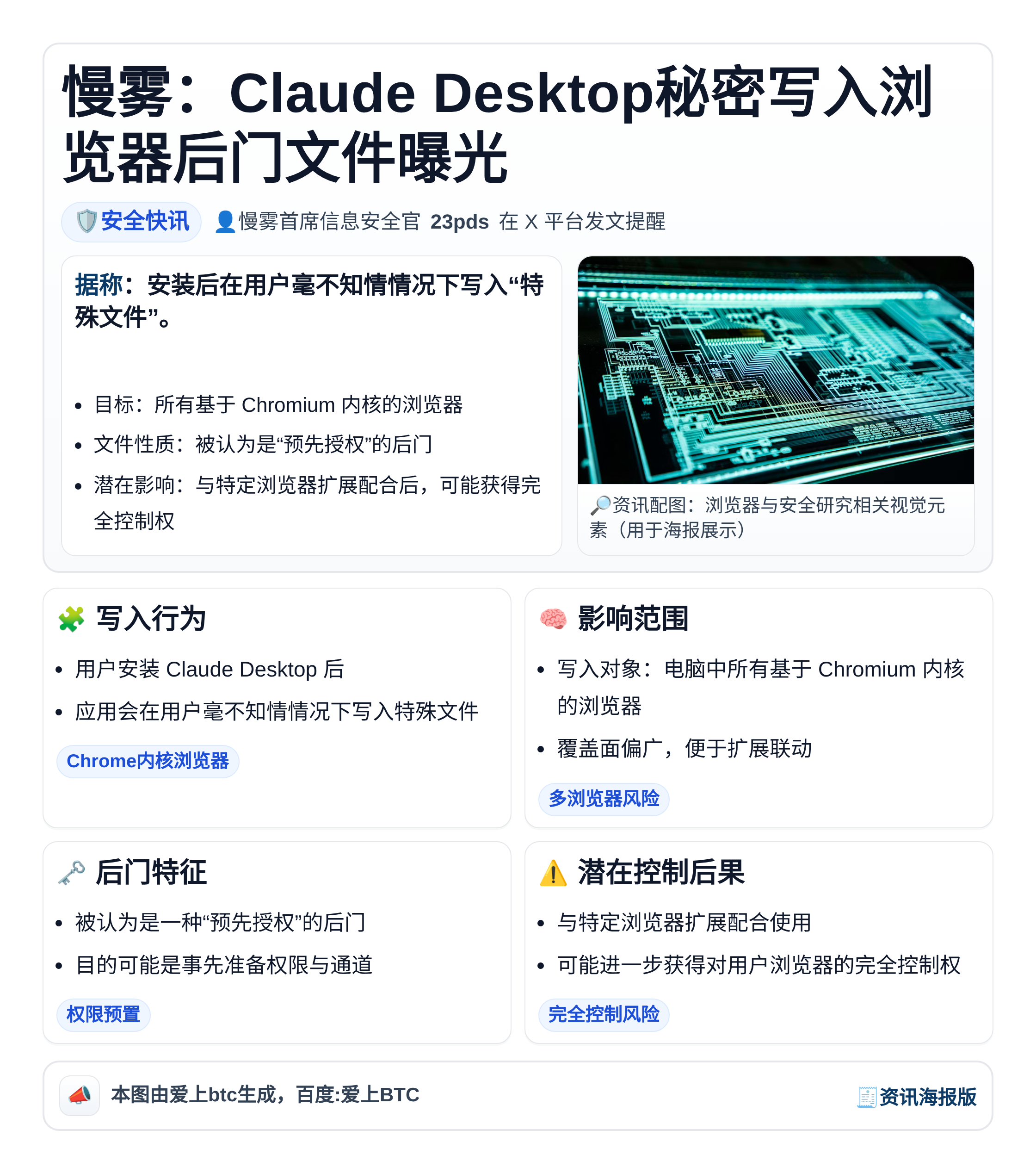 慢雾：Claude Desktop秘密写入浏览器后门文件曝光