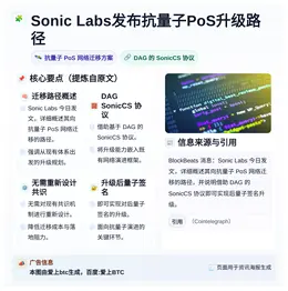Sonic Labs发布抗量子PoS升级路径