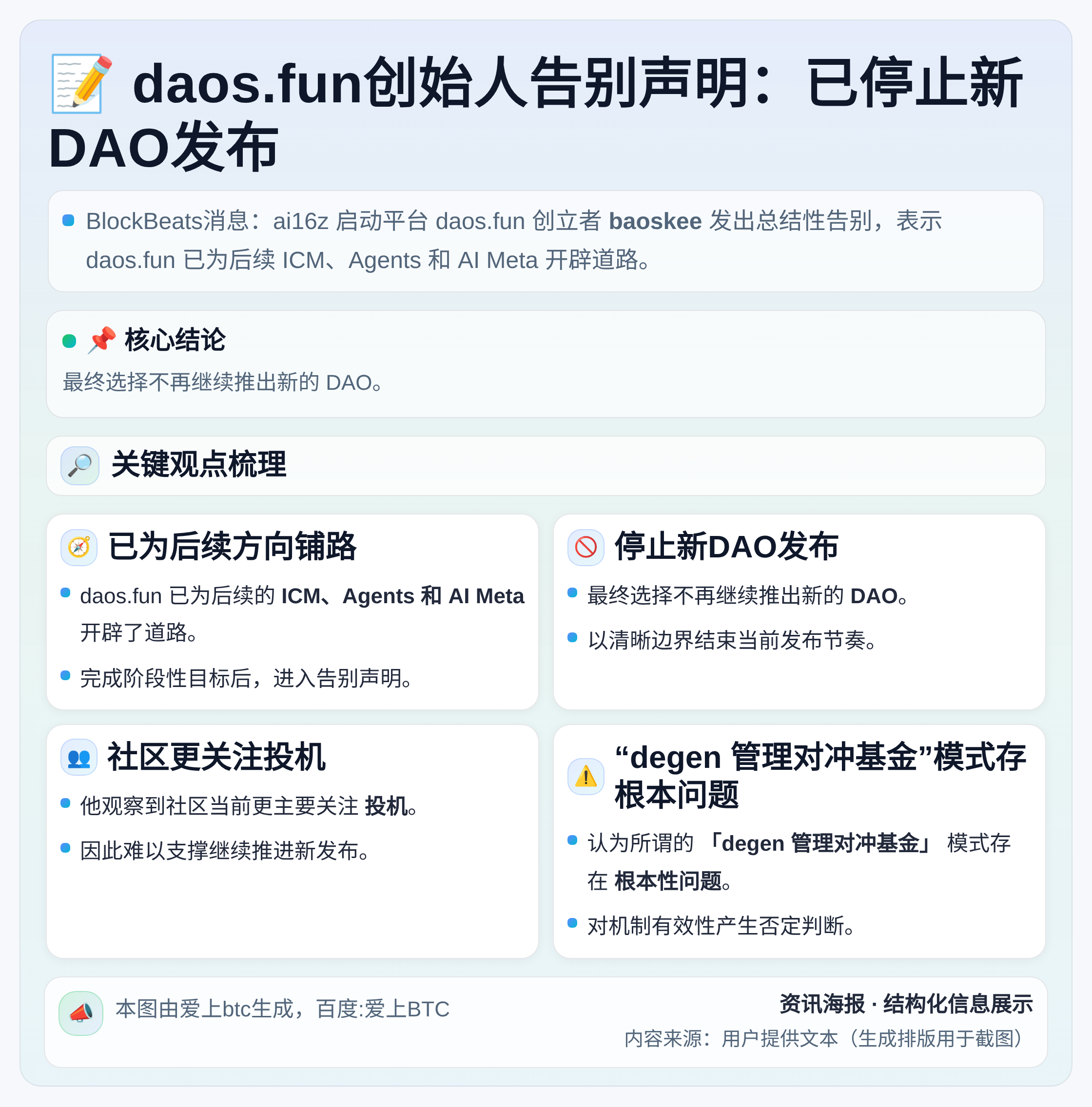 daos.fun创始人告别声明：已停止新DAO发布