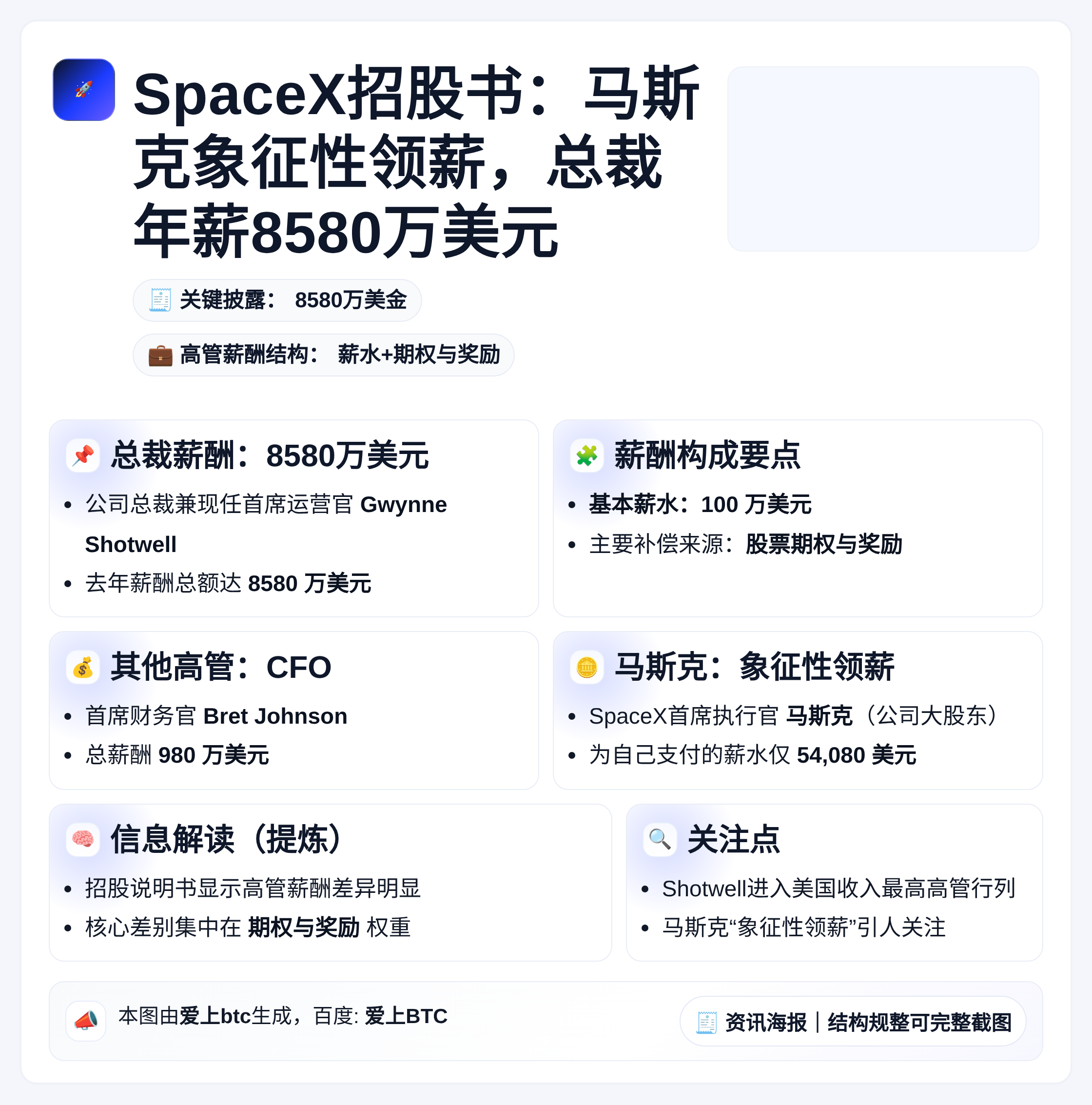 SpaceX招股书：马斯克象征性领薪，总裁年薪8580万美元