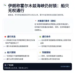 伊朗称霍尔木兹海峡仍封锁：船只无权通行