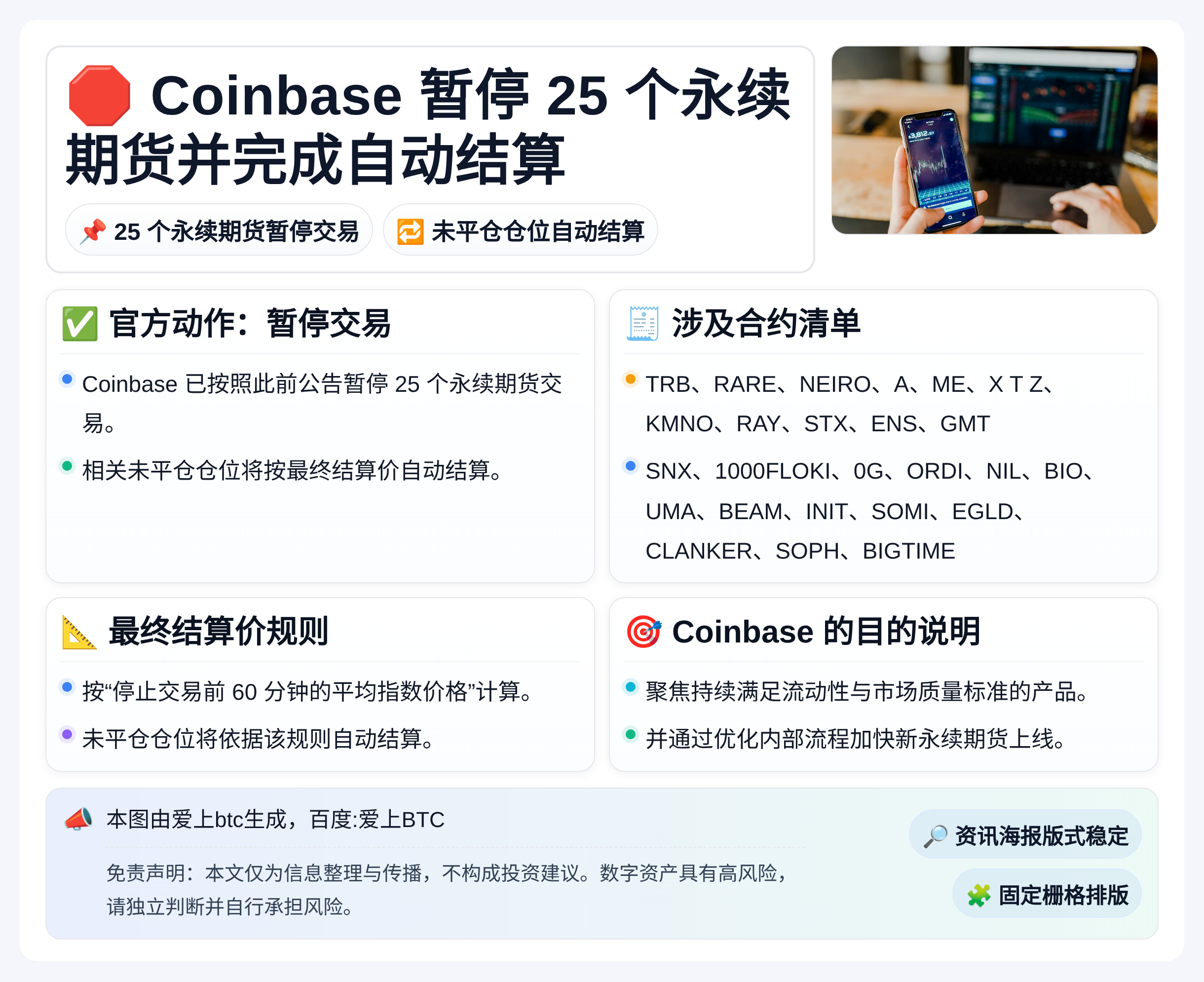 Coinbase暂停25个永续期货并完成自动结算