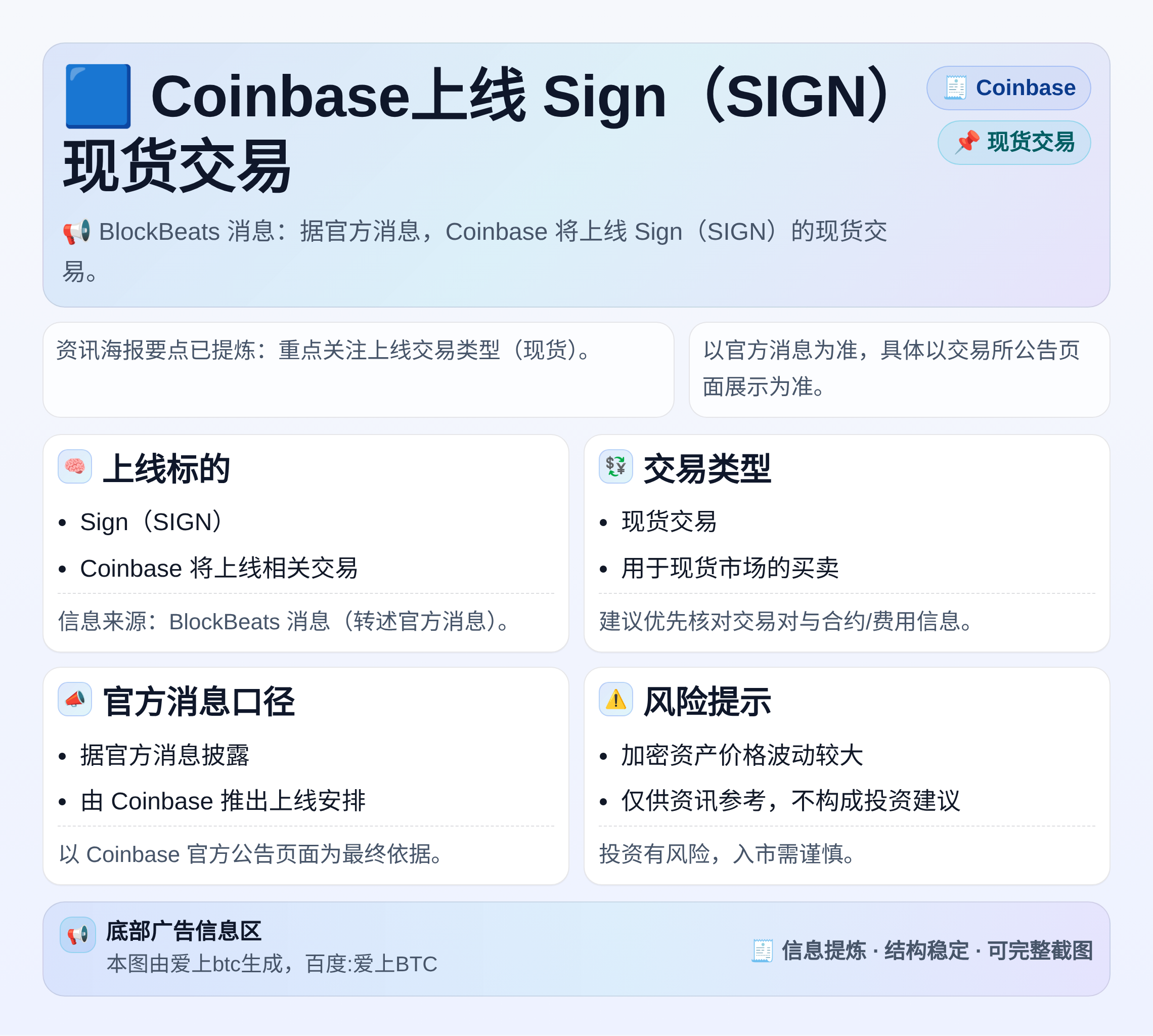 Coinbase上线Sign（SIGN）