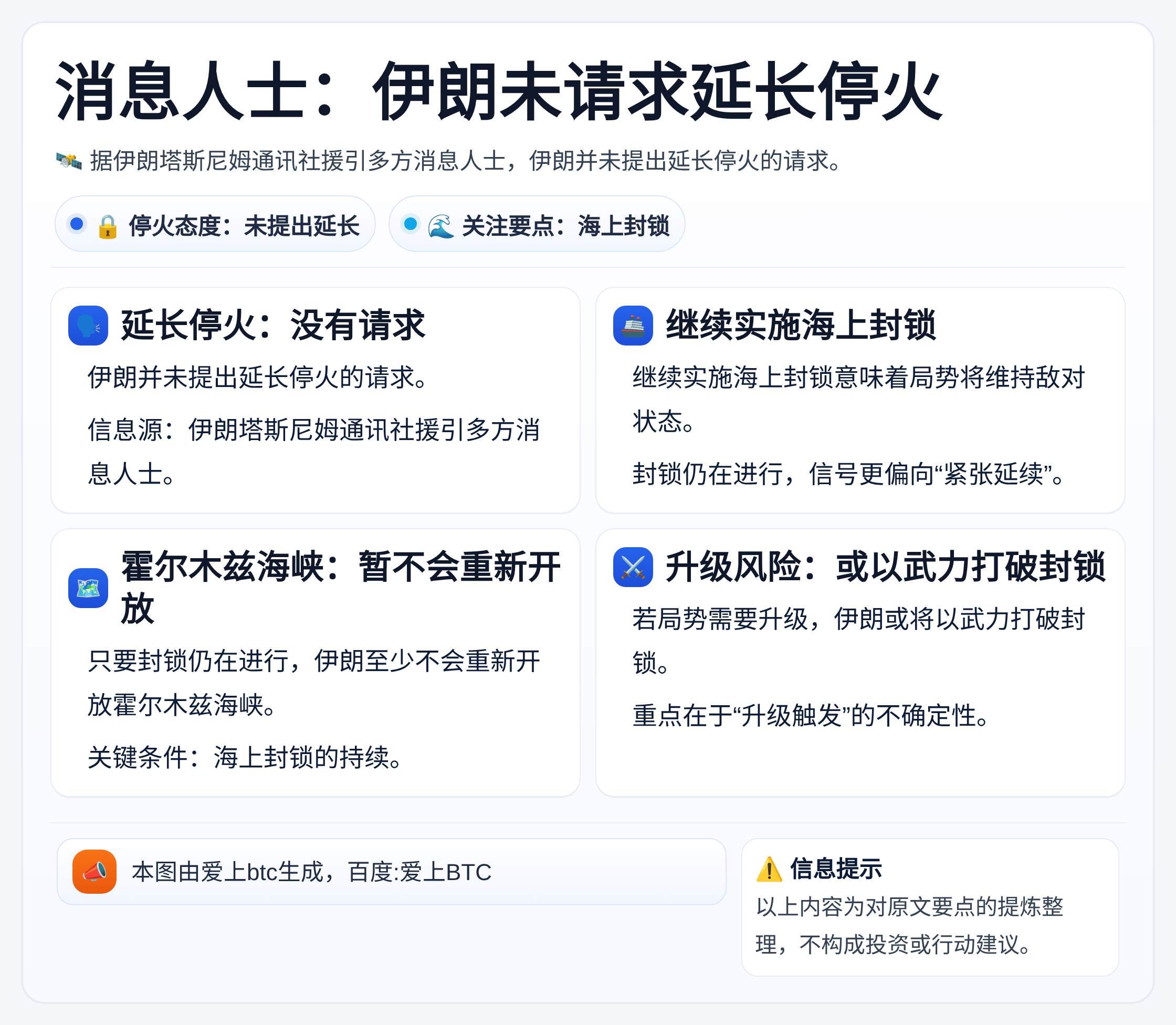 消息人士：伊朗未请求延长停火