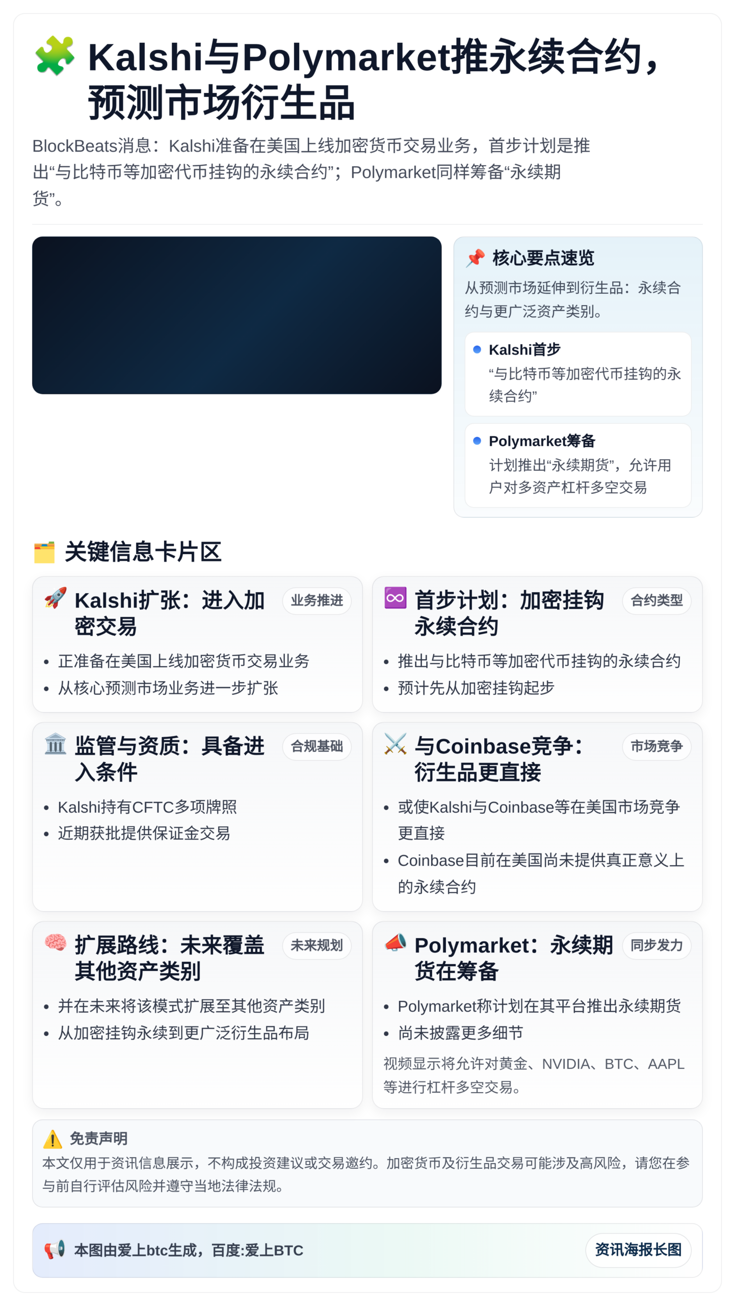 Kalshi与Polymarket推永续合约，预测市场衍生品