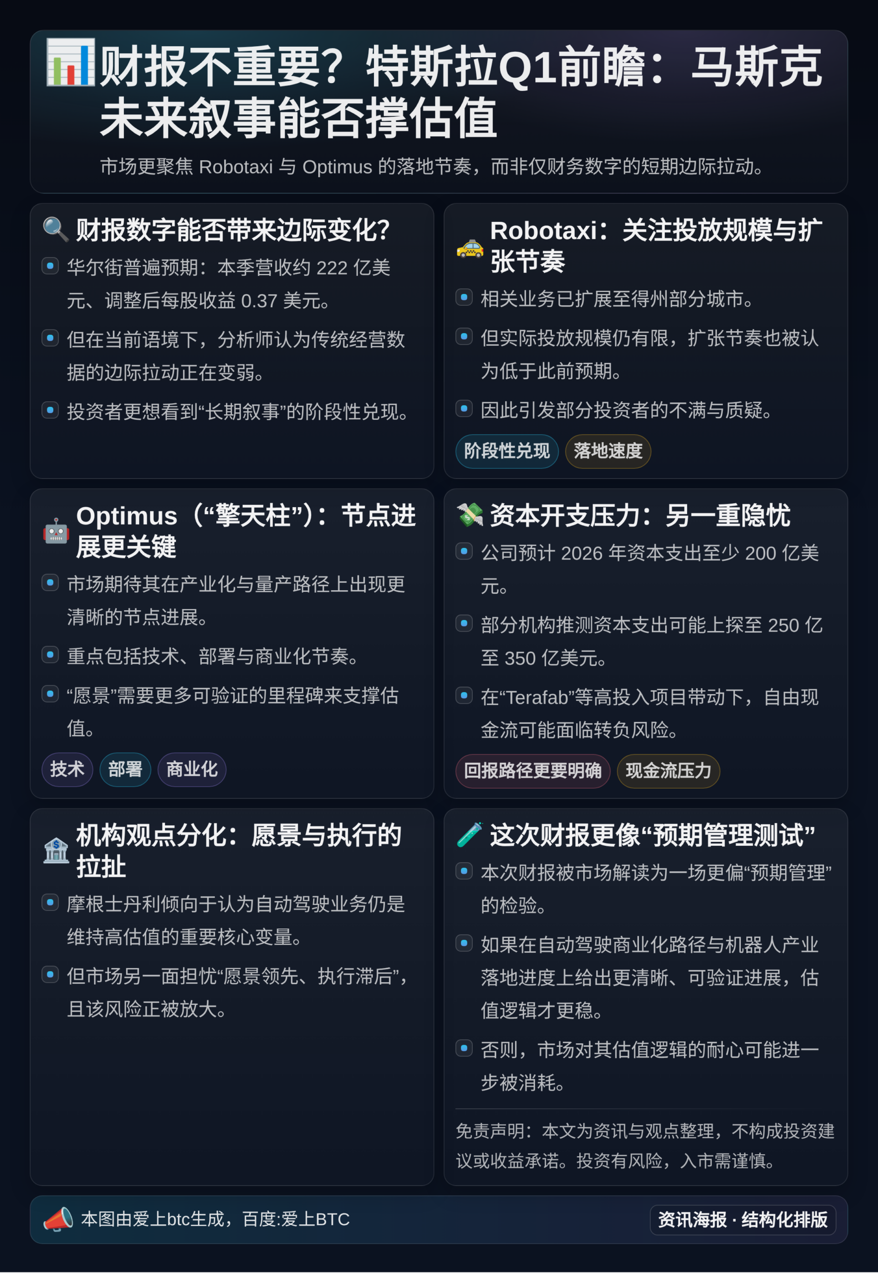 财报不重要？特斯拉Q1前瞻：马斯克未来叙事能否撑估值