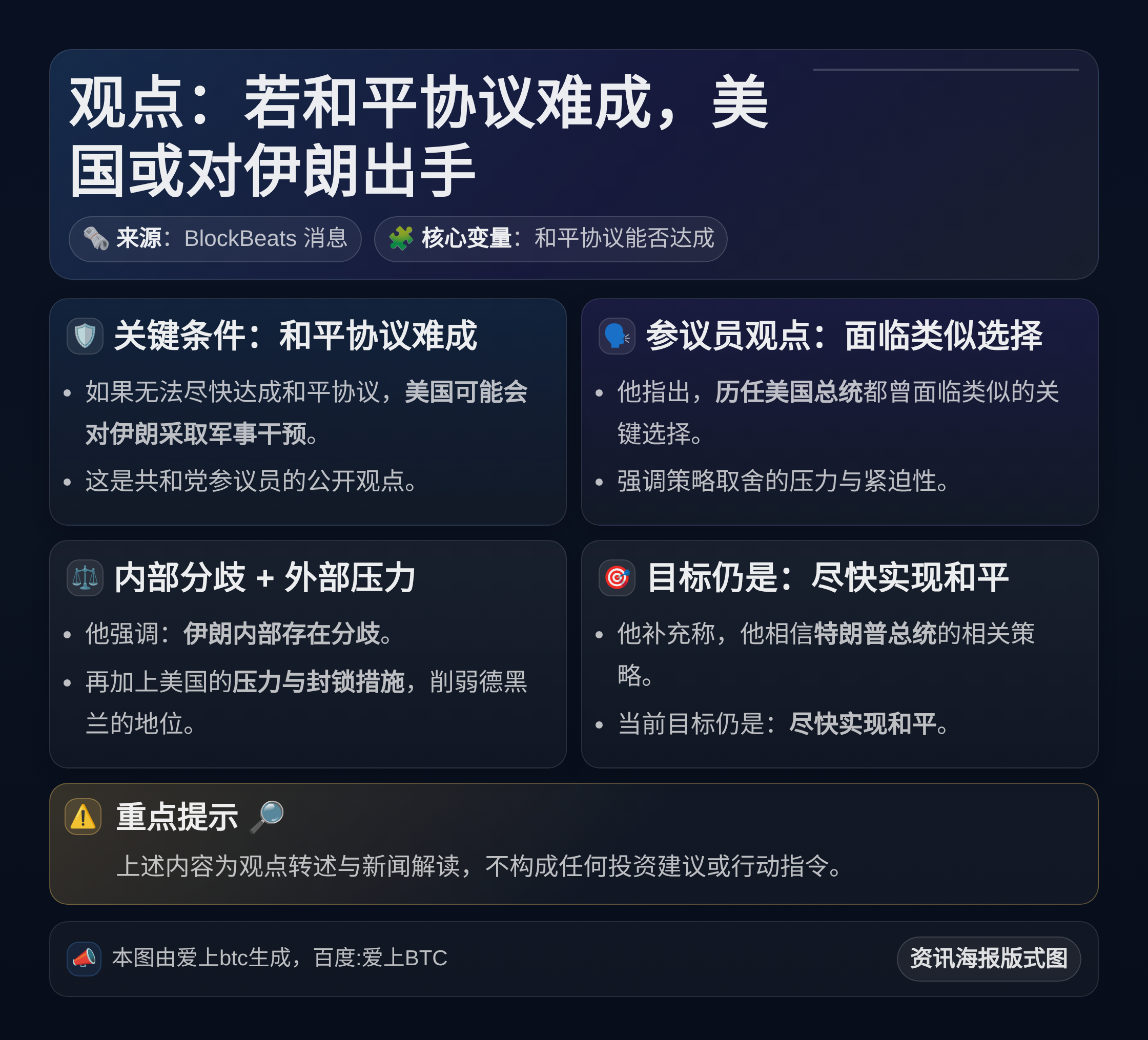 观点：若和平协议难成，美国或对伊朗出手