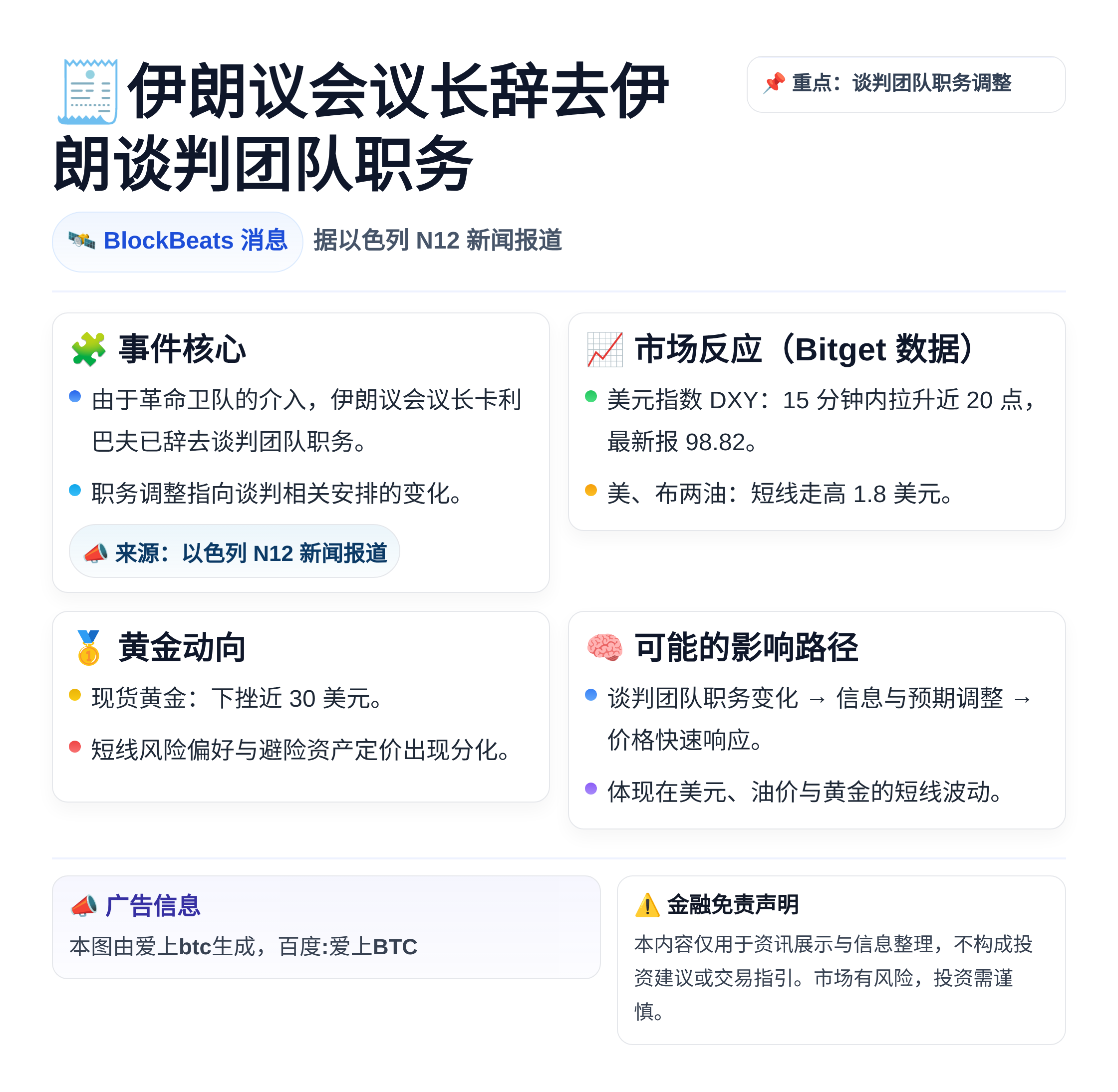 伊朗议会议长辞去伊朗谈判团队职务