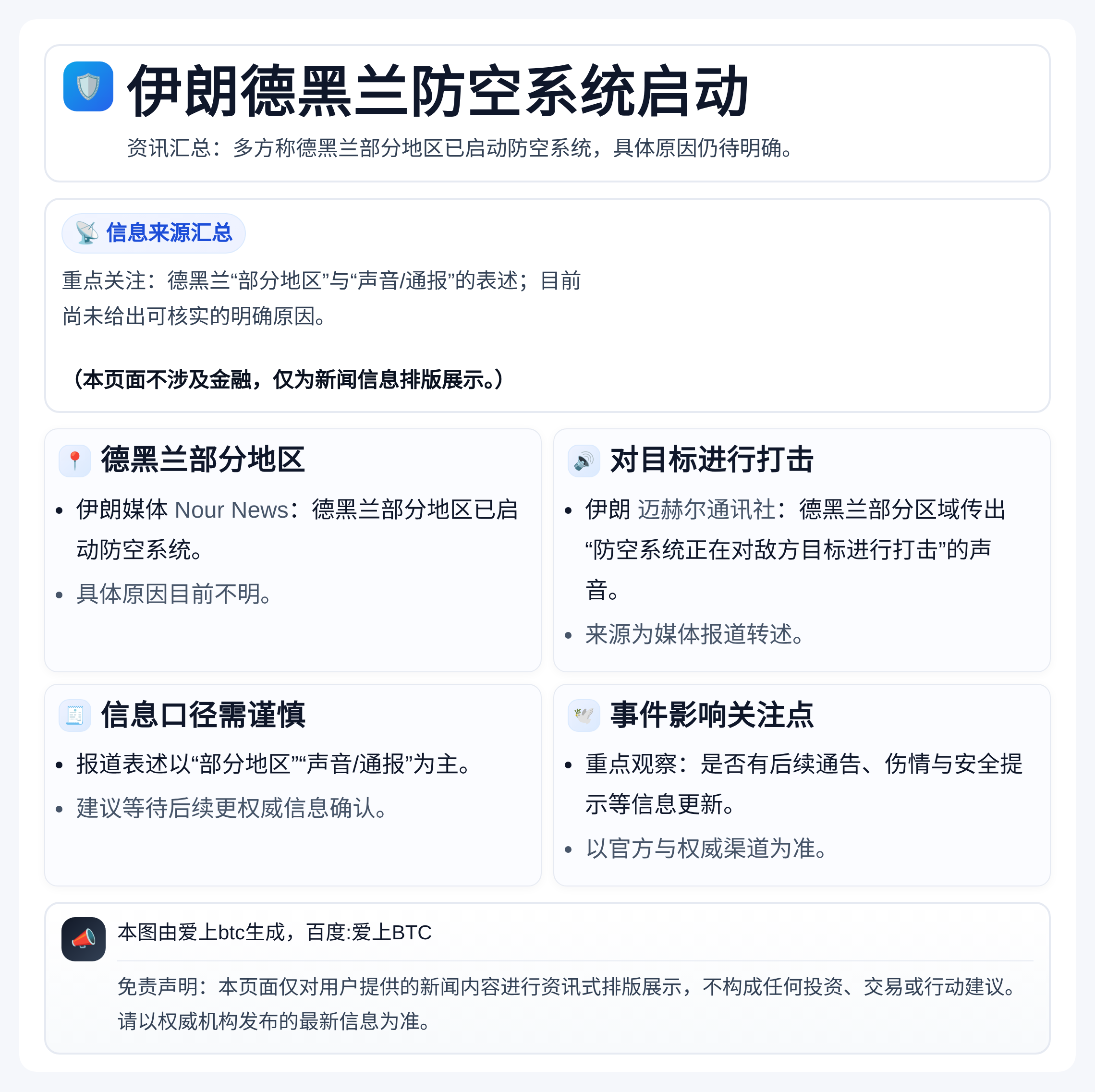 伊朗德黑兰防空系统启动