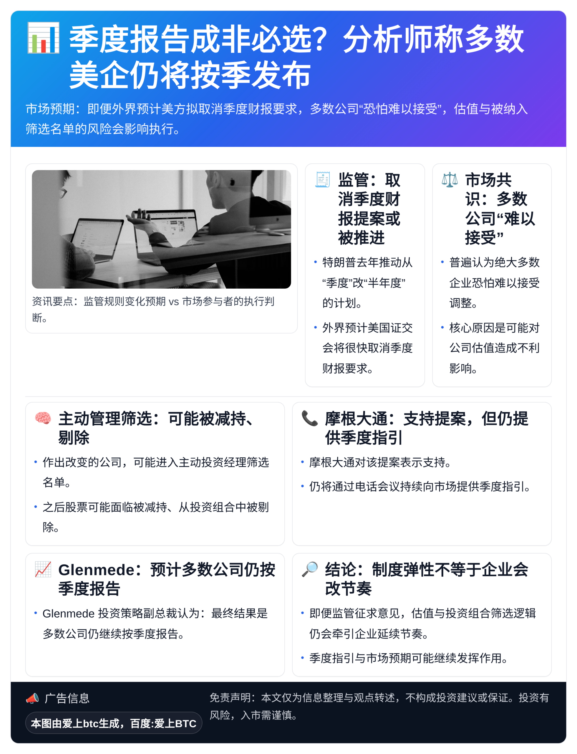 季度报告成非必选？分析师称多数美企仍将按季发布