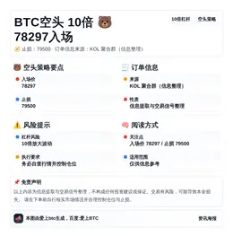 2026-04-24 10:34:17 BTC空头10倍 78297入场 79500止损
