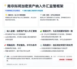 南非拟将加密资产纳入外汇监管框架
