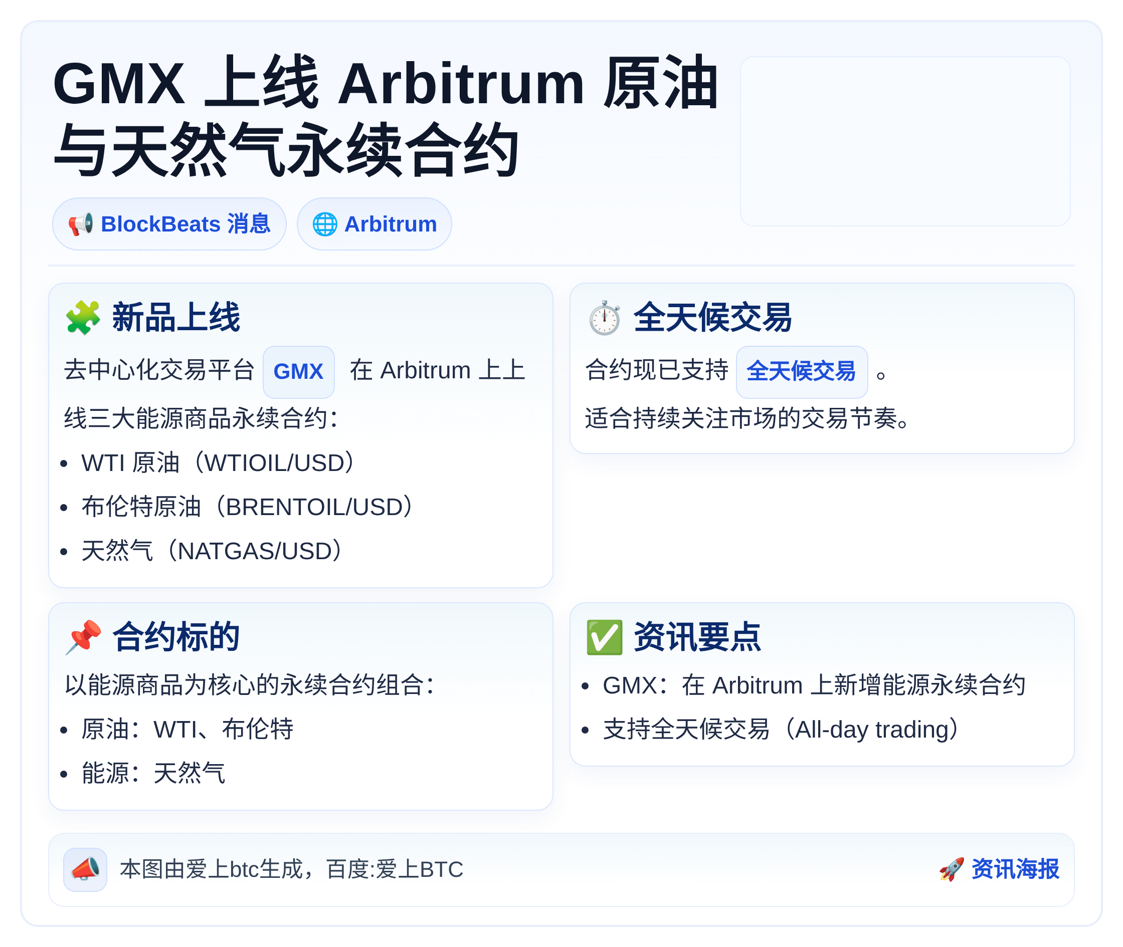 GMX上线Arbitrum原油与天然气永续合约