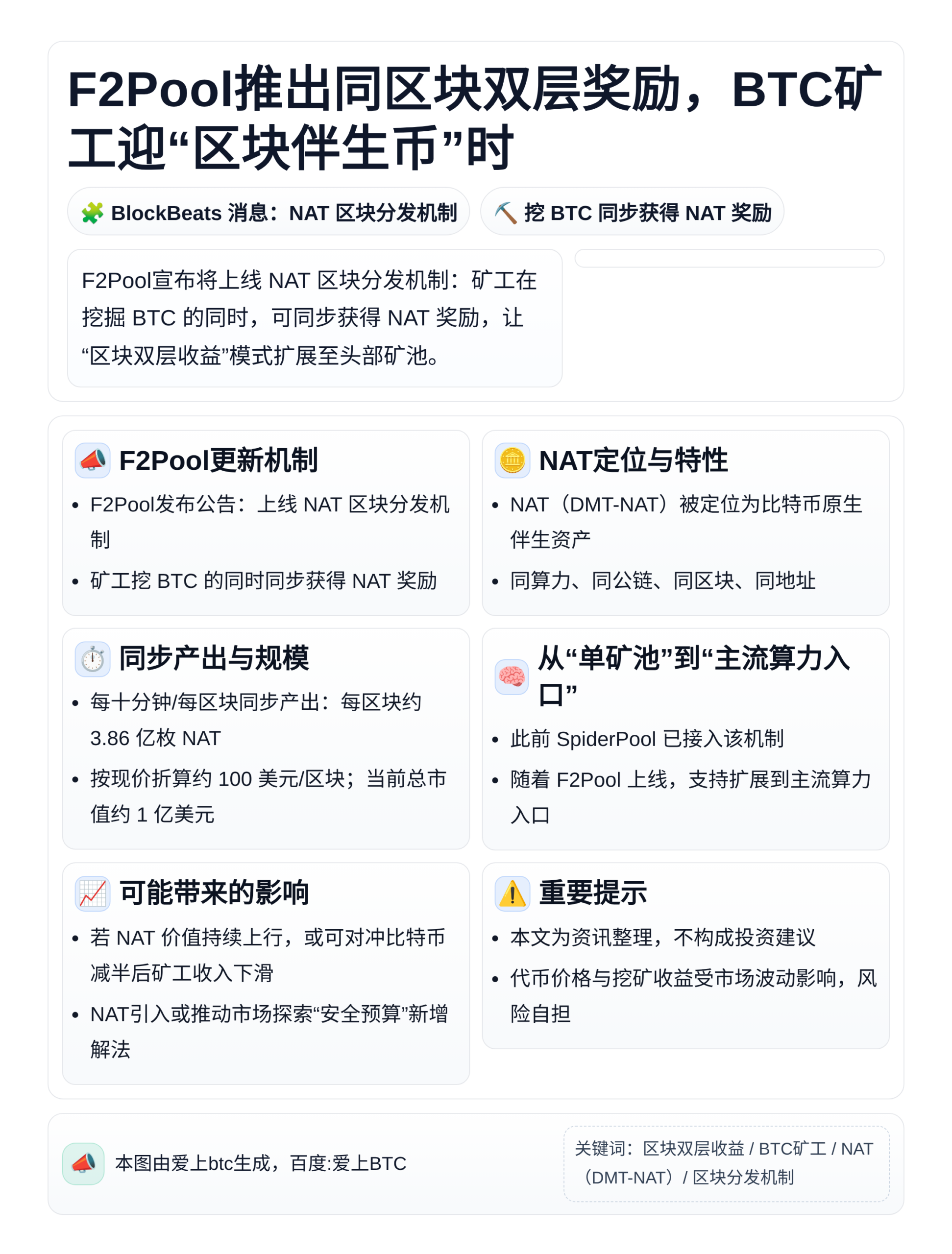 F2Pool推出同区块双层奖励，BTC矿工迎“区块伴生币”时