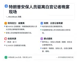 特朗普安保人员驱离白宫记者晚宴现场