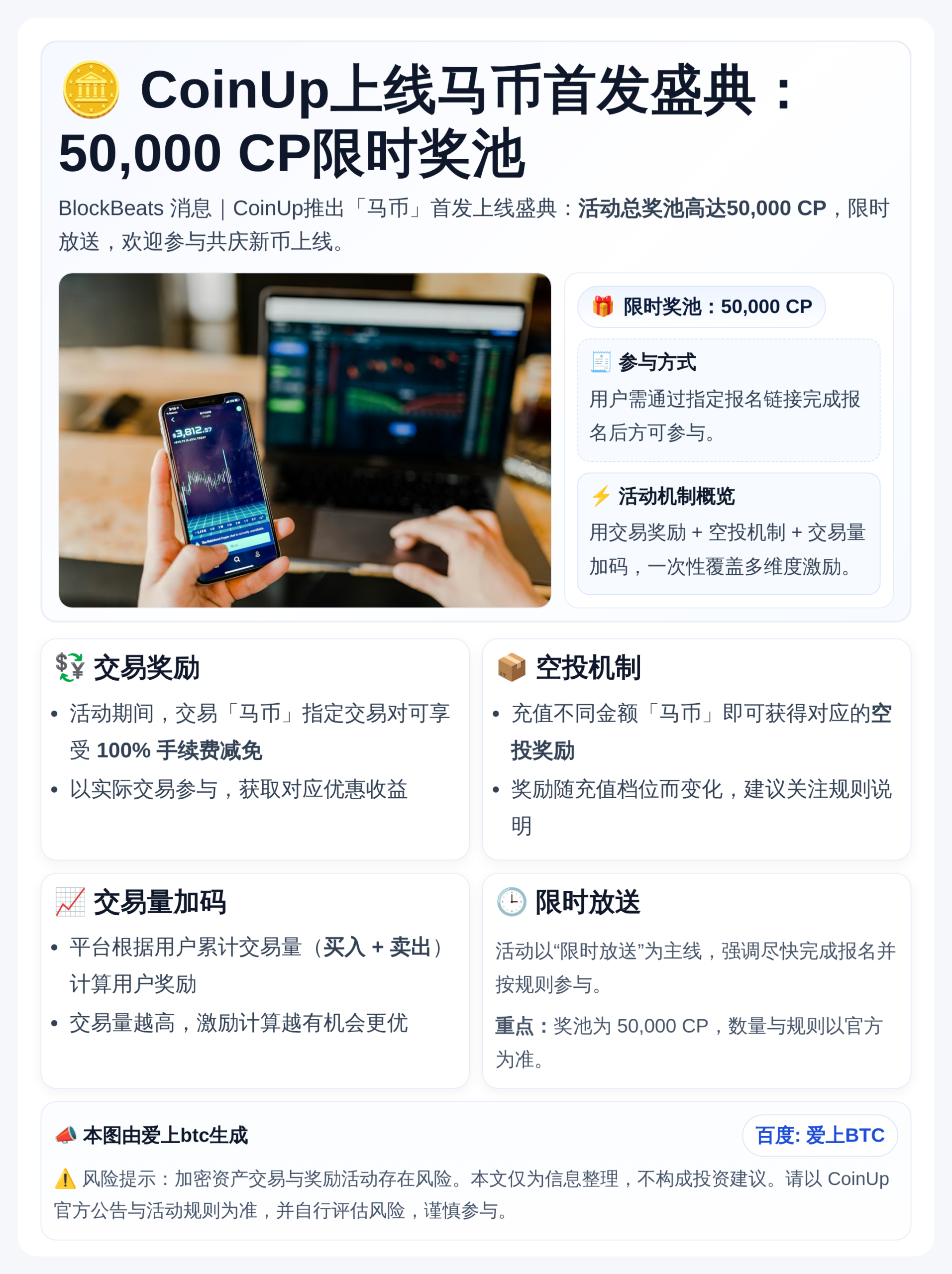 CoinUp上线马币首发盛典：50,000 CP限时奖池