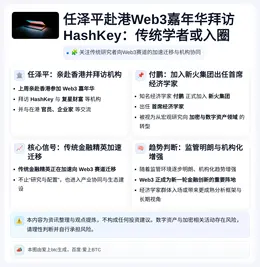 任泽平赴港Web3嘉年华拜访HashKey：传统学者或入圈