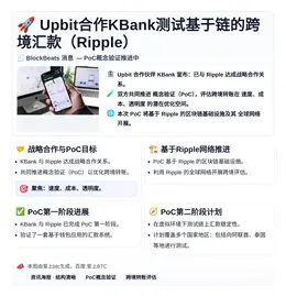 Upbit合作KBank测试基于链的跨境汇款（Ripple）