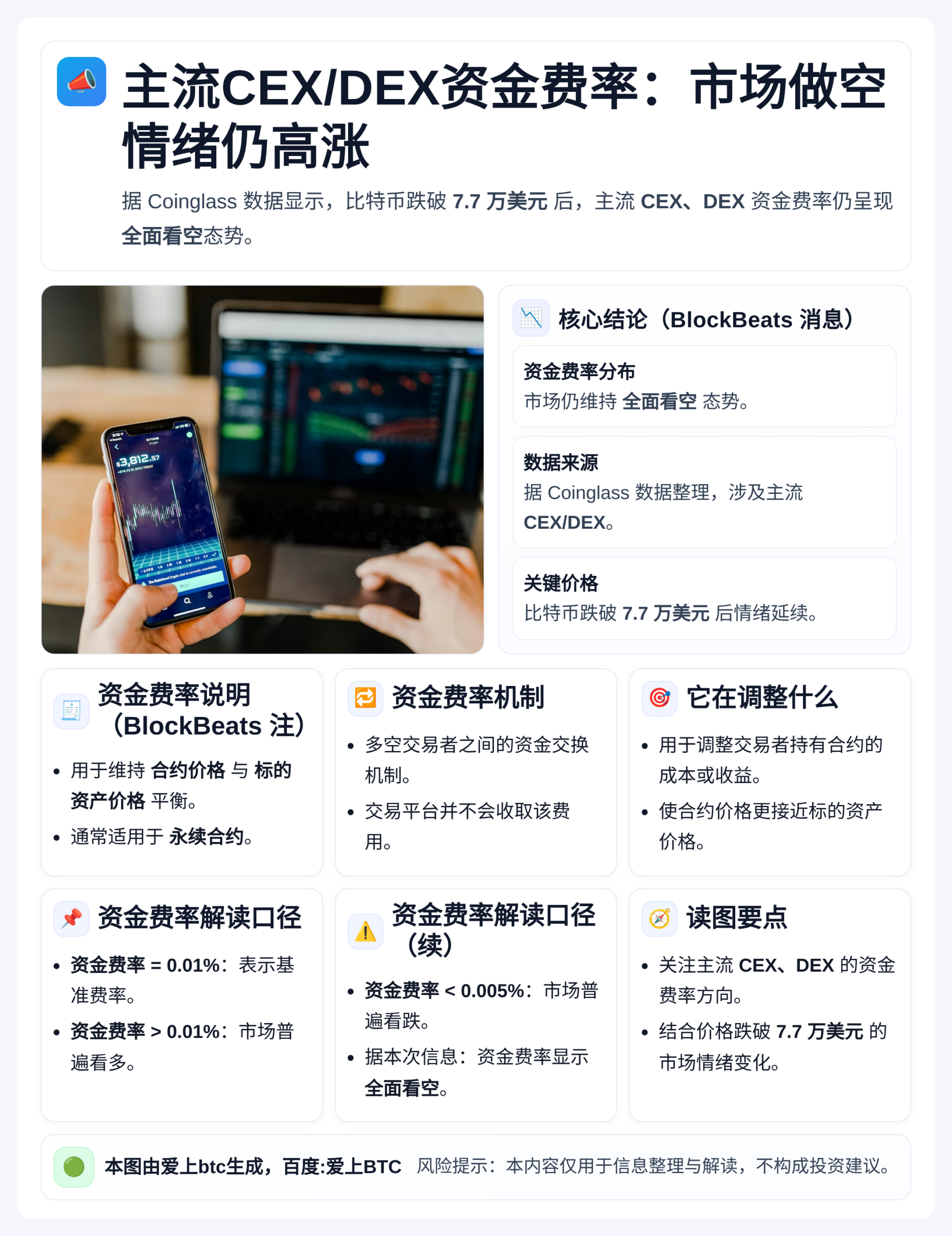 主流CEX/DEX资金费率：市场做空情绪仍高涨