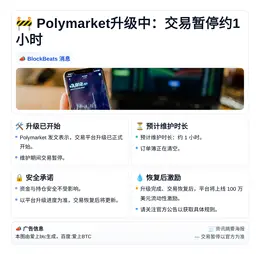 Polymarket升级中：交易暂停约1小时