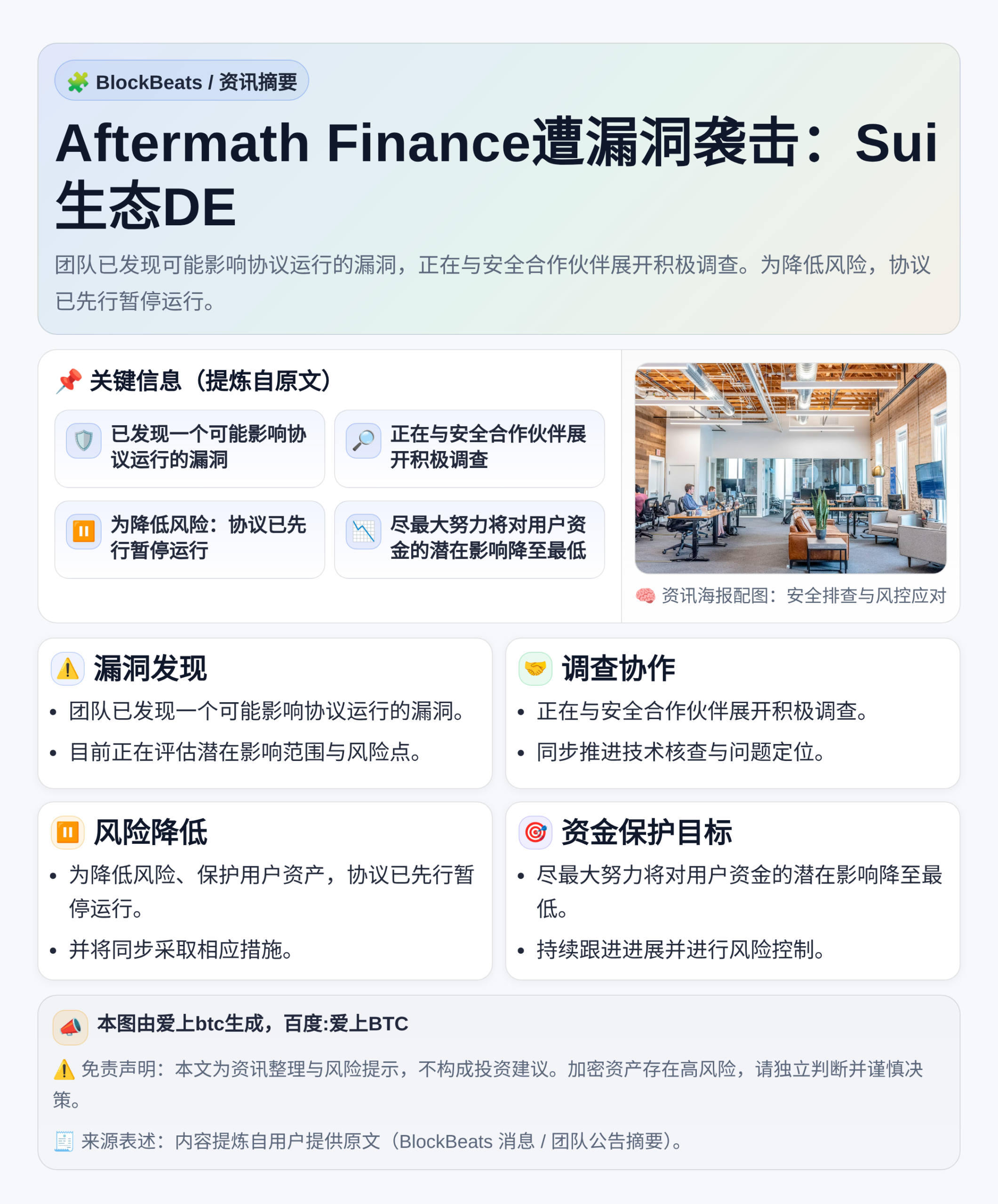 Aftermath Finance遭漏洞袭击：Sui生态DE