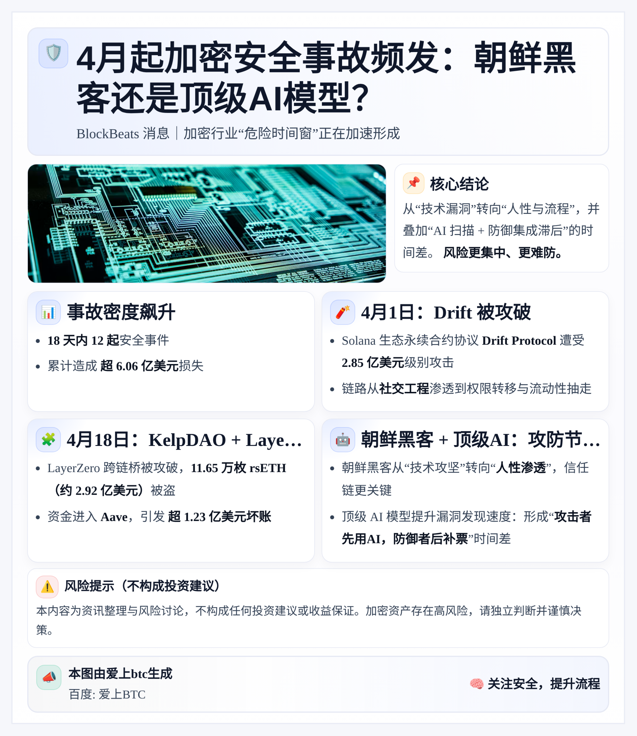 4月起加密安全事故频发：朝鲜黑客还是顶级AI模型？