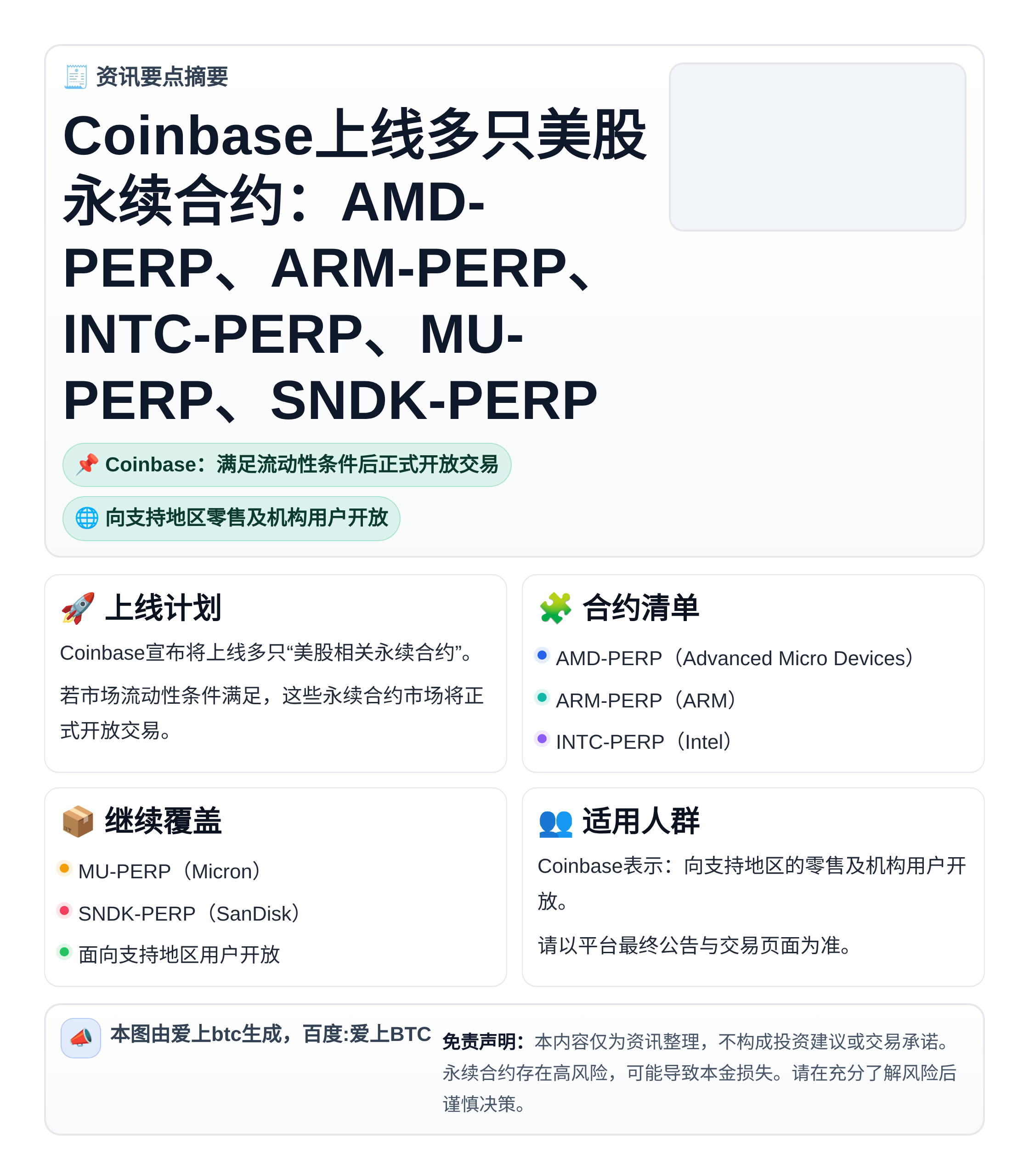 Coinbase上线多只美股永续合约：AMD-PERP、IN