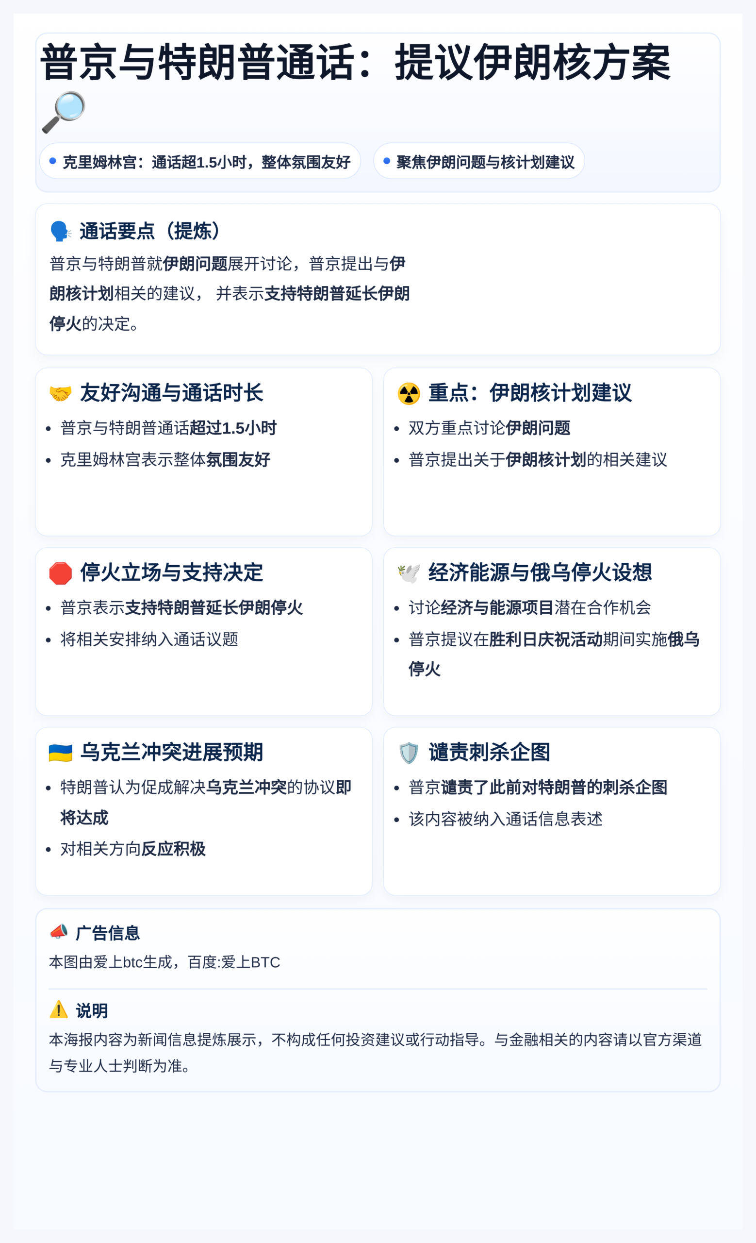 普京与特朗普通话：提议伊朗核方案