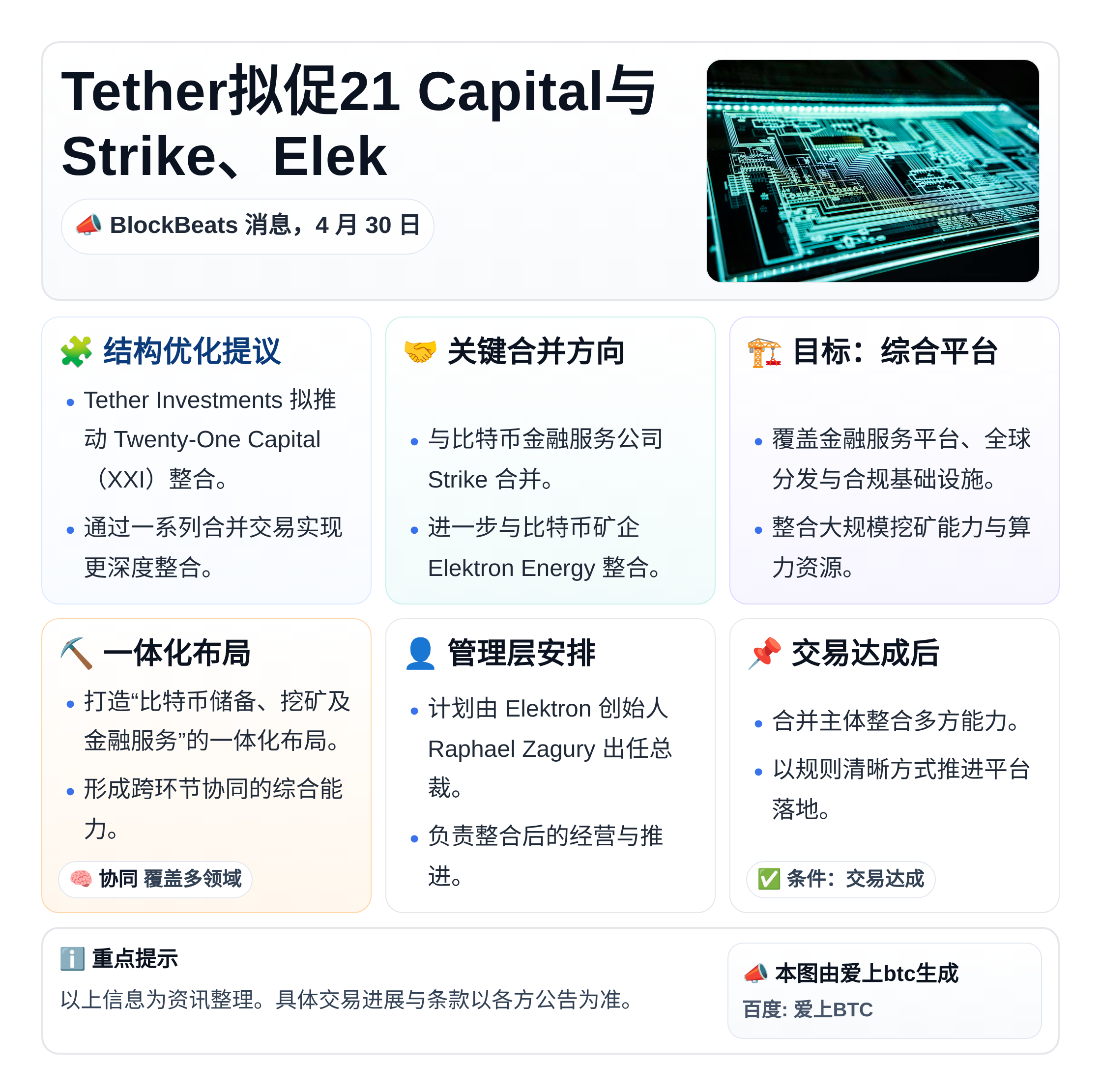 Tether拟促21 Capital与Strike、Elek