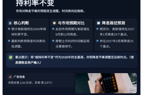 摩根士丹利：预计美联储2026年维持利率不变