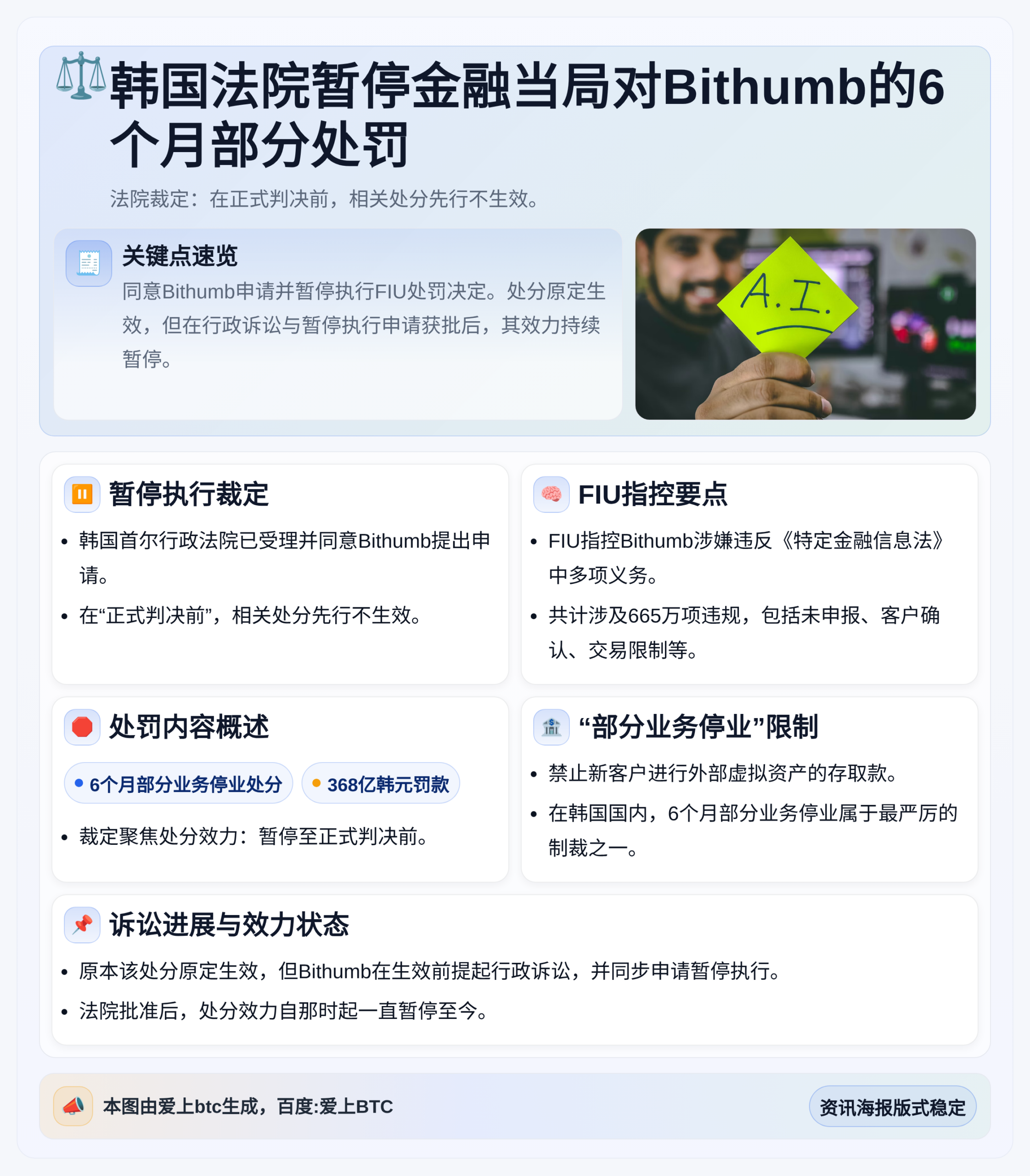 韩国法院暂停金融当局对Bithumb的6个月部分处罚