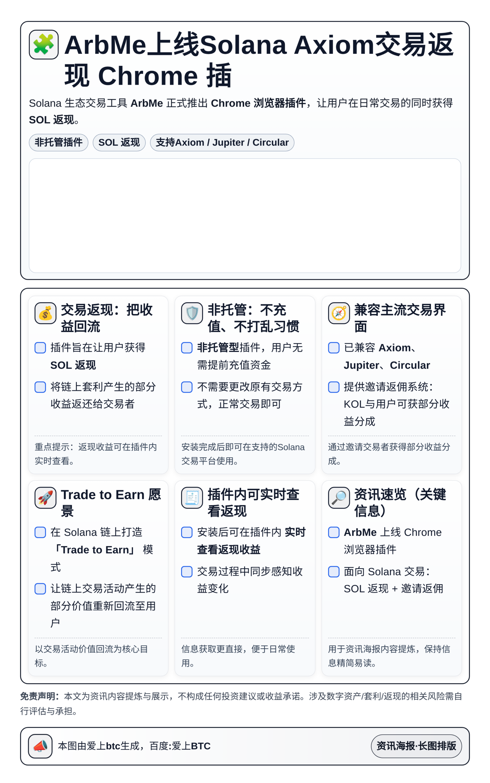 ArbMe上线Solana Axiom交易返现Chrome插