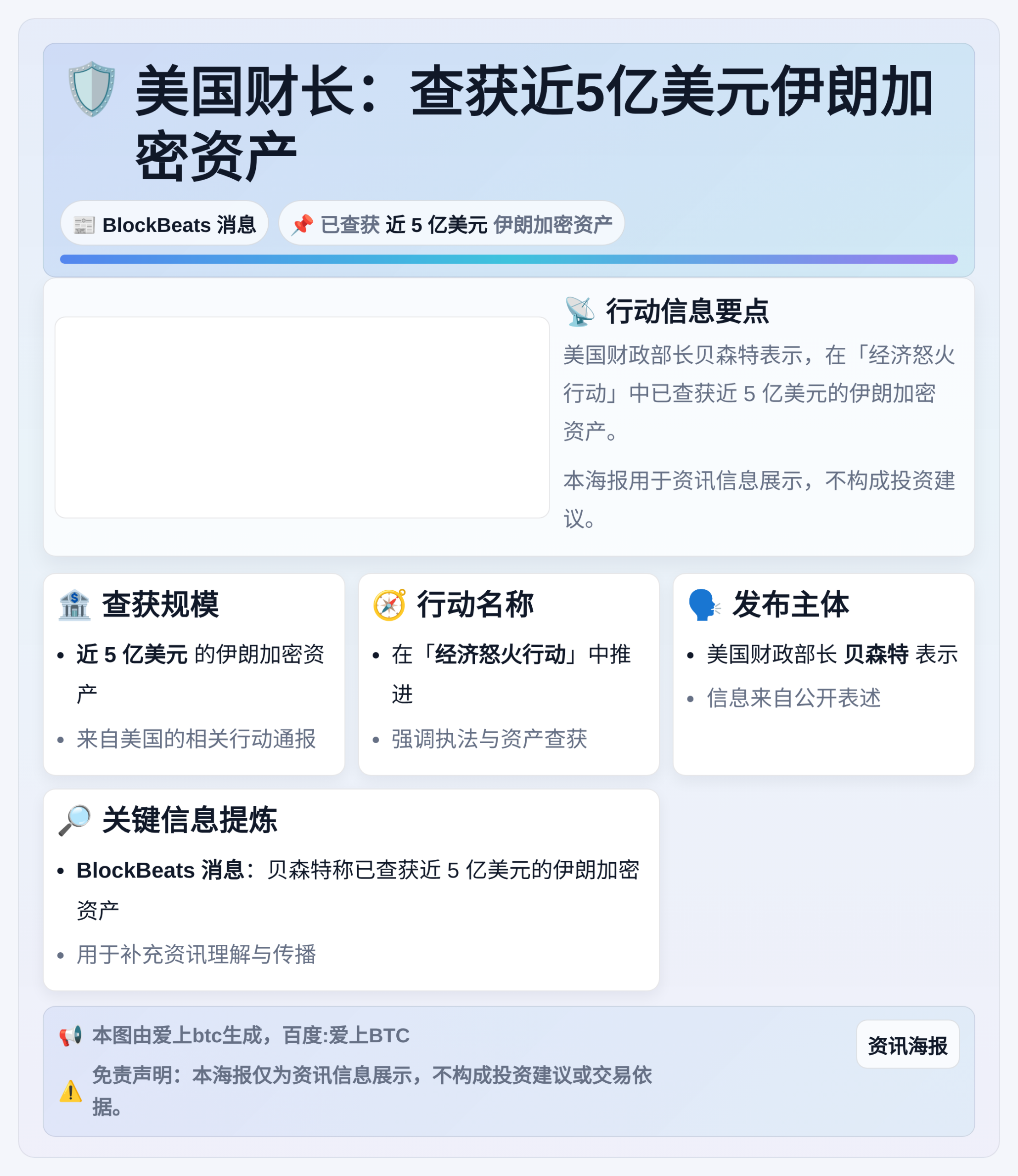 美国财长：查获近5亿美元伊朗加密资产