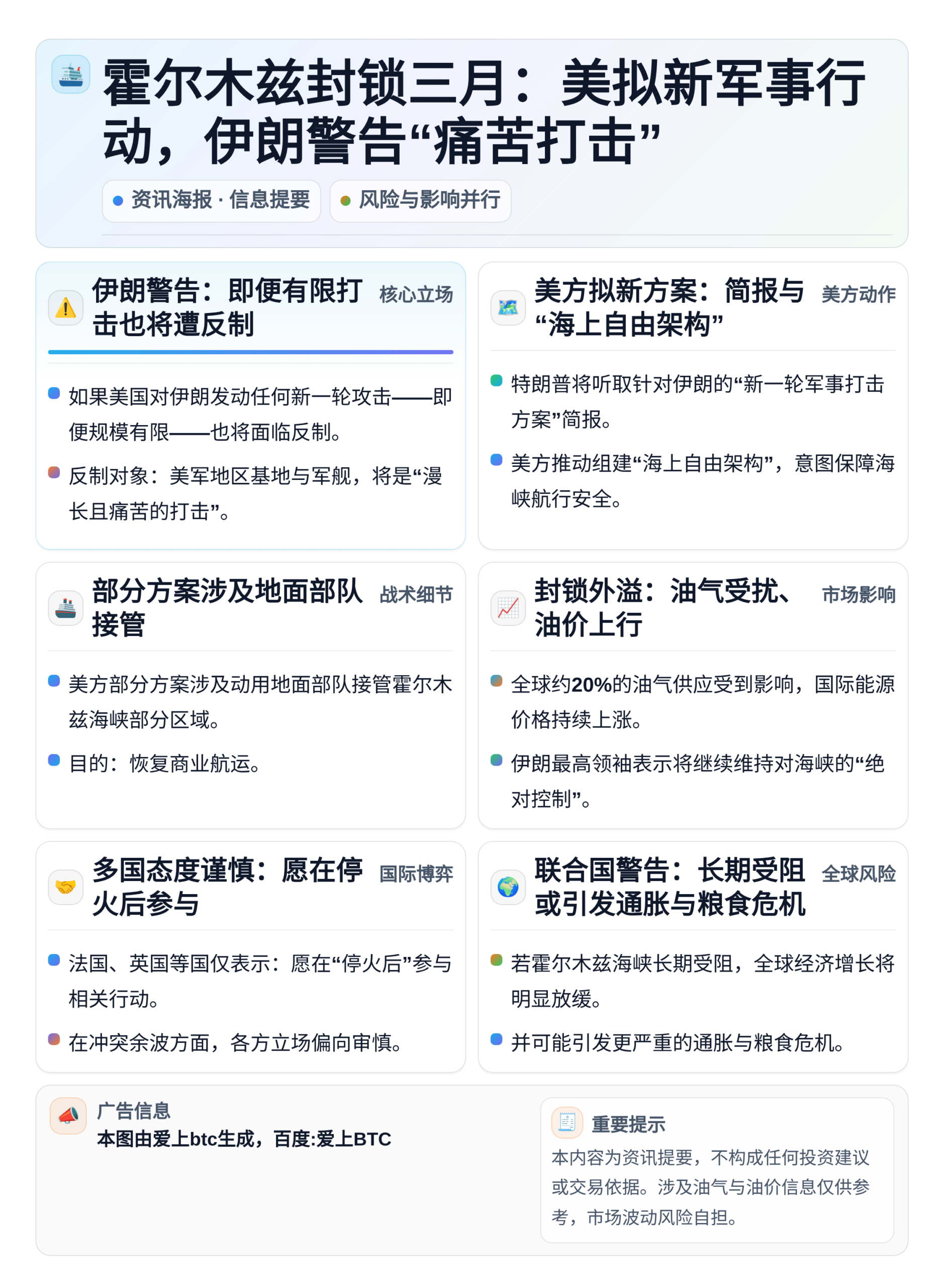 霍尔木兹封锁三月：美拟新军事行动，伊朗警告“痛苦打击”