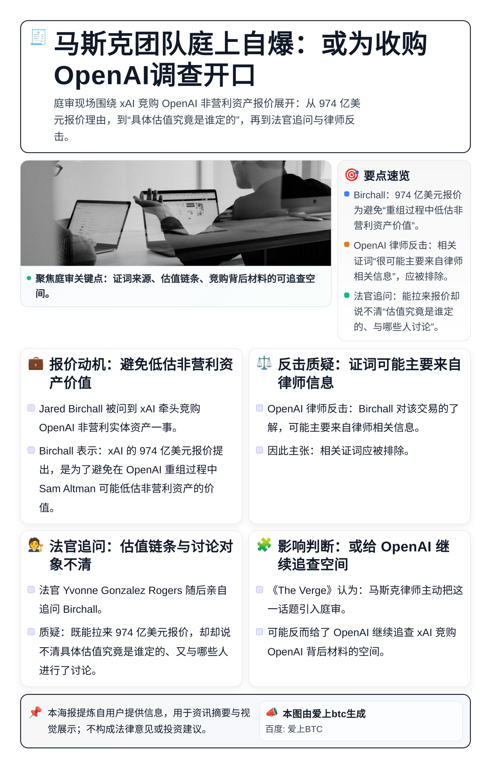 马斯克团队庭上自爆：或为收购OpenAI调查开口