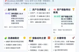 Tether Q1财报：盈利10.4亿美元，储备82.32亿