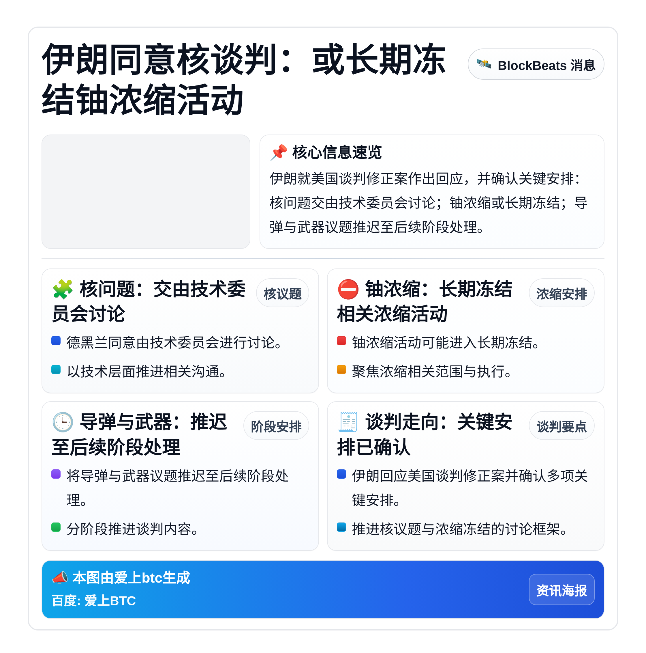 伊朗同意核谈判：或长期冻结铀浓缩活动
