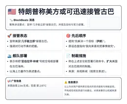 特朗普称美方或可迅速接管古巴