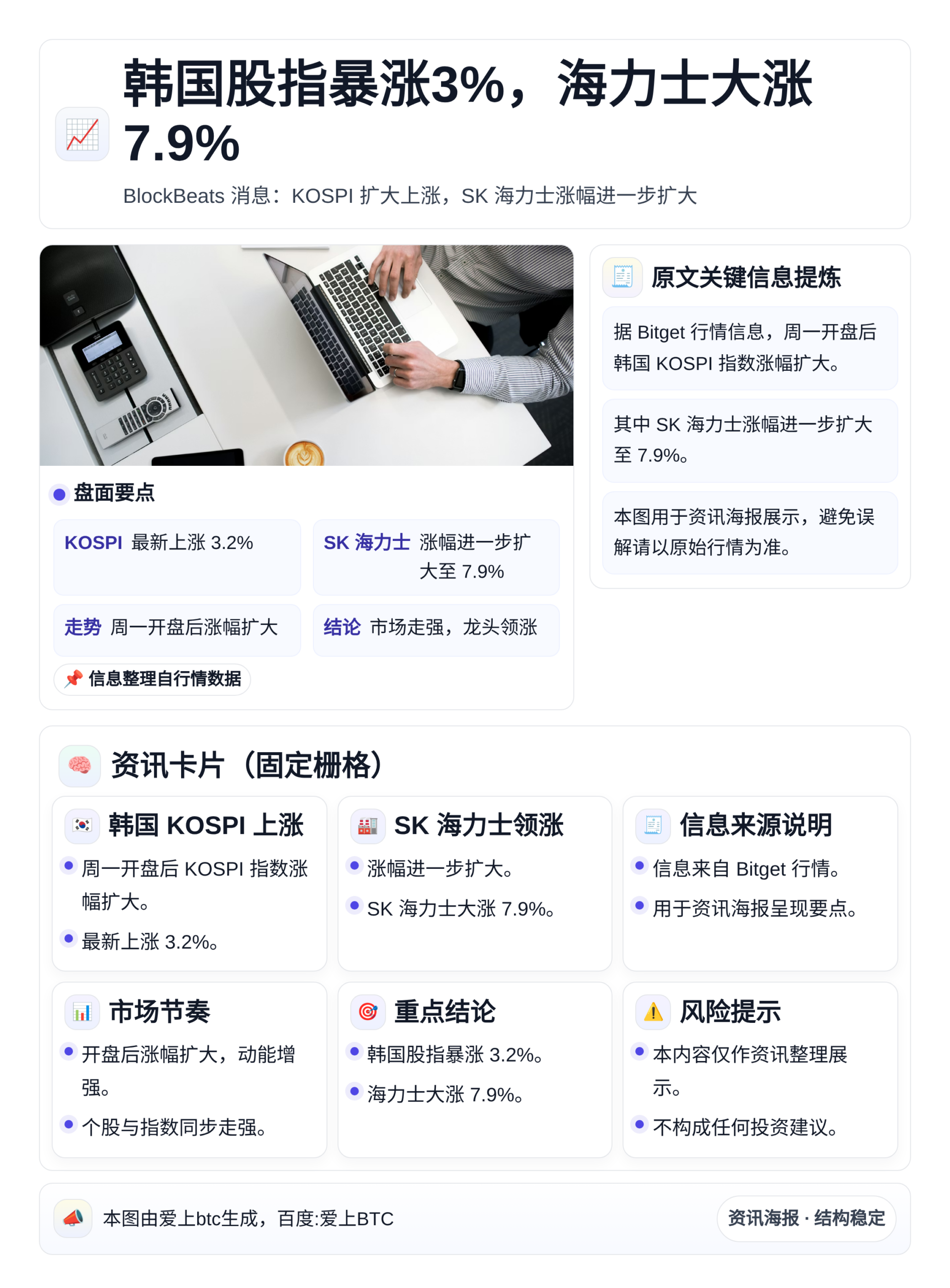 韩国股指暴涨3%，海力士大涨7.9%