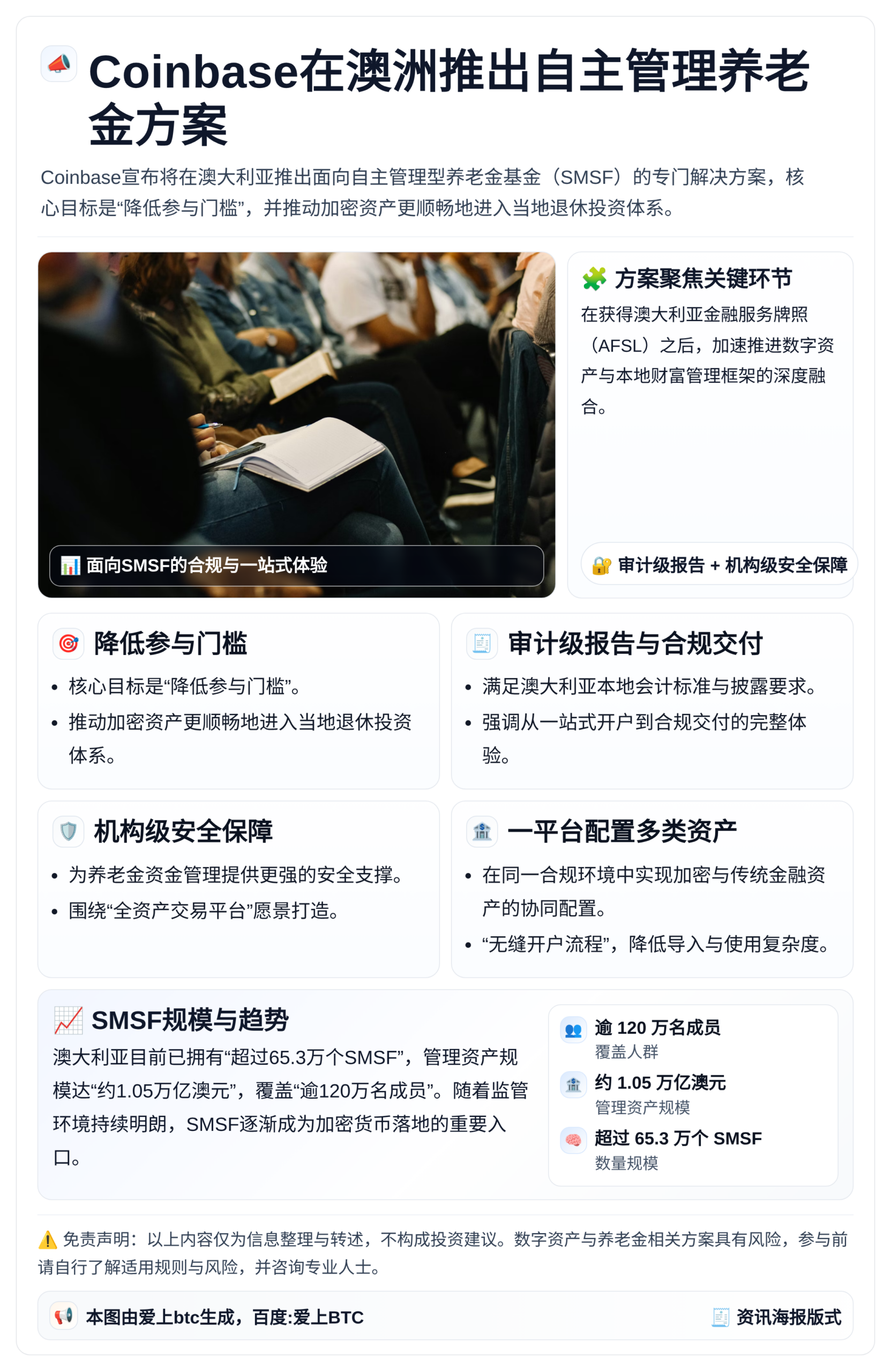 Coinbase在澳洲推出自主管理养老金方案
