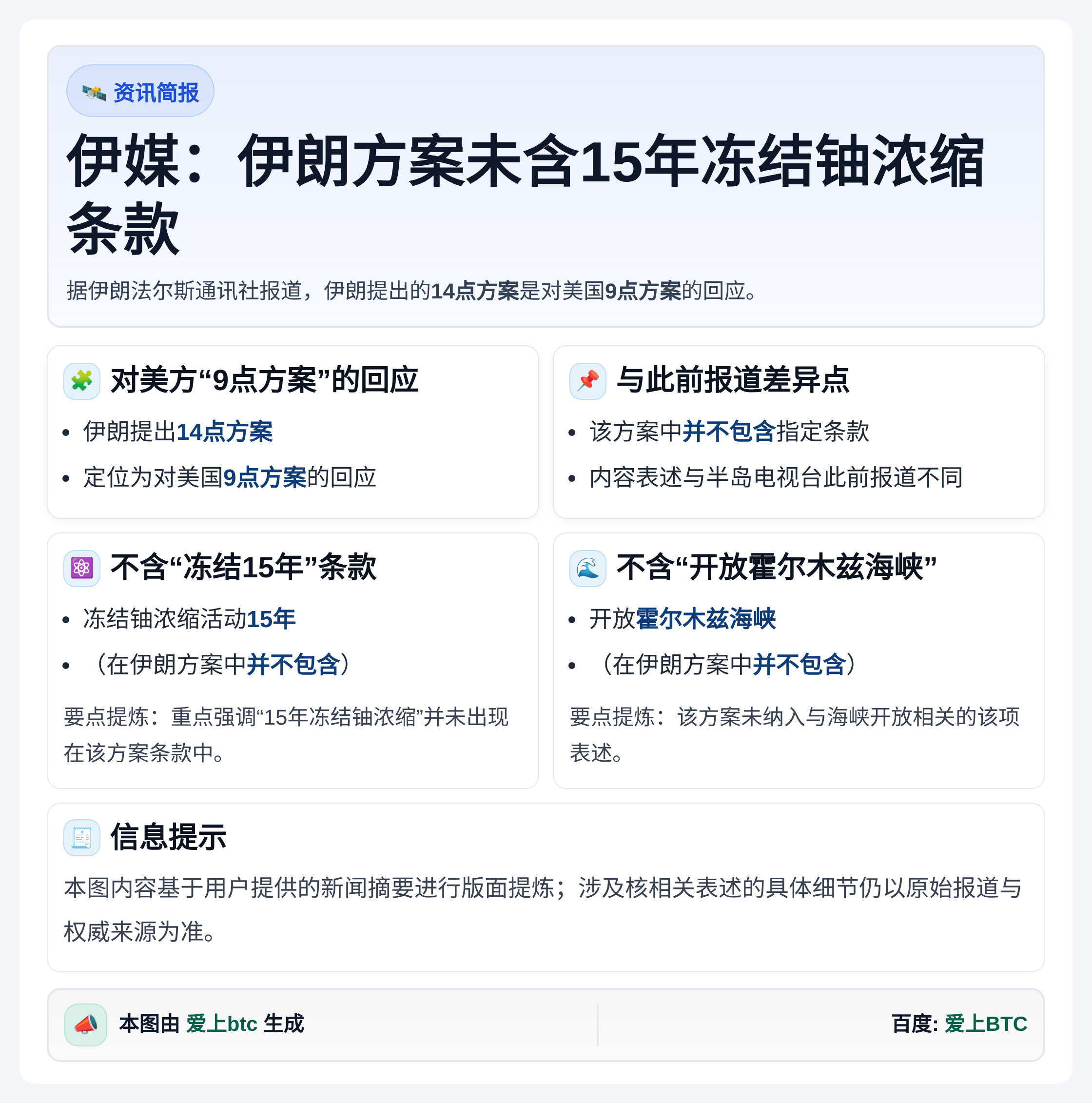 伊媒：伊朗方案未含15年冻结铀浓缩条款