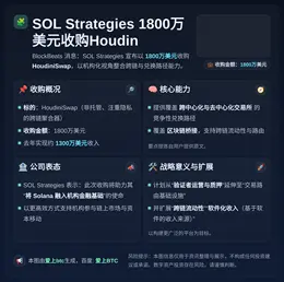 SOL Strategies 1800万美元收购Houdin