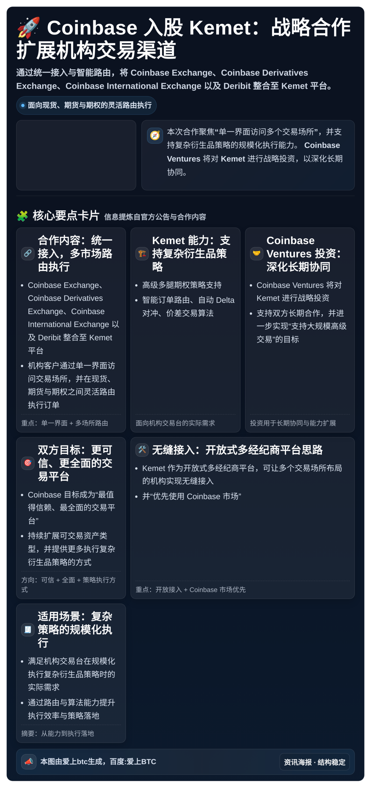 Coinbase入股Kemet：战略合作扩展机构交易渠道