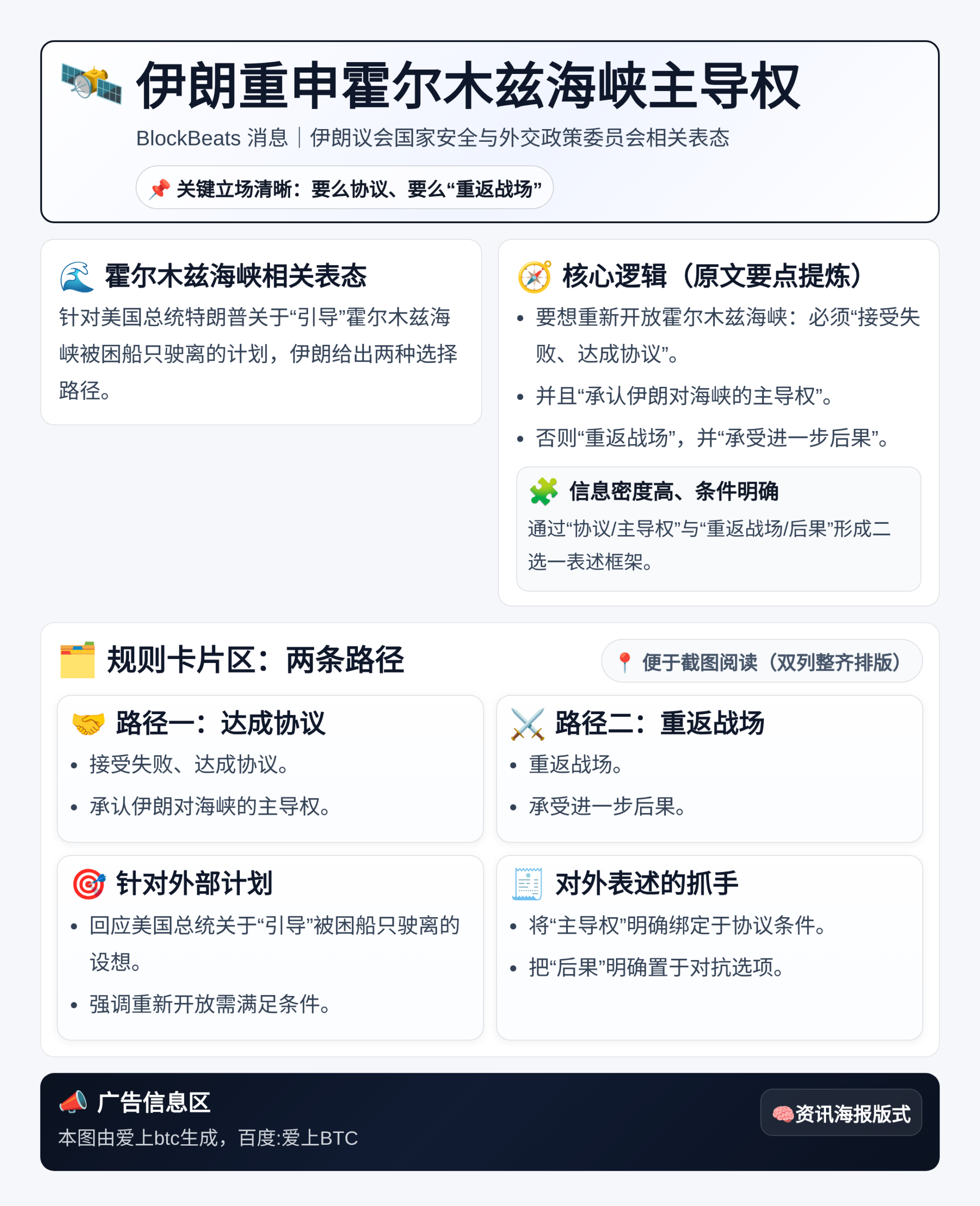 伊朗重申霍尔木兹海峡主导权
