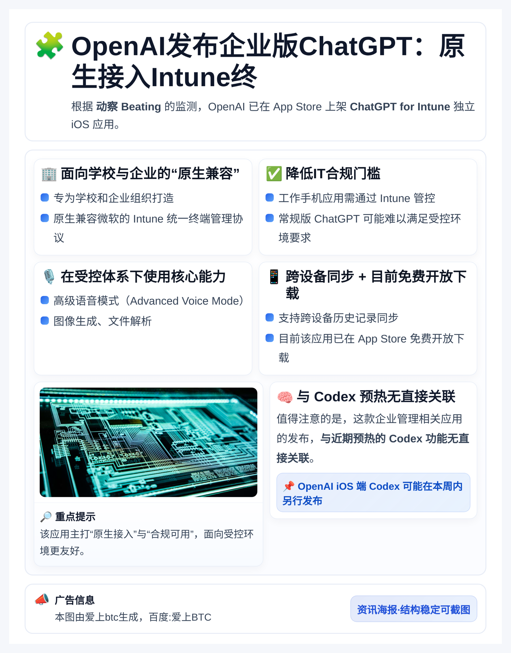 OpenAI发布企业版ChatGPT：原生接入Intune终
