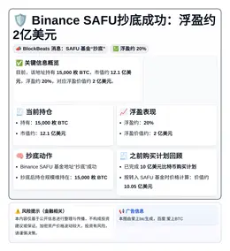 Binance SAFU抄底成功：浮盈约2亿美元