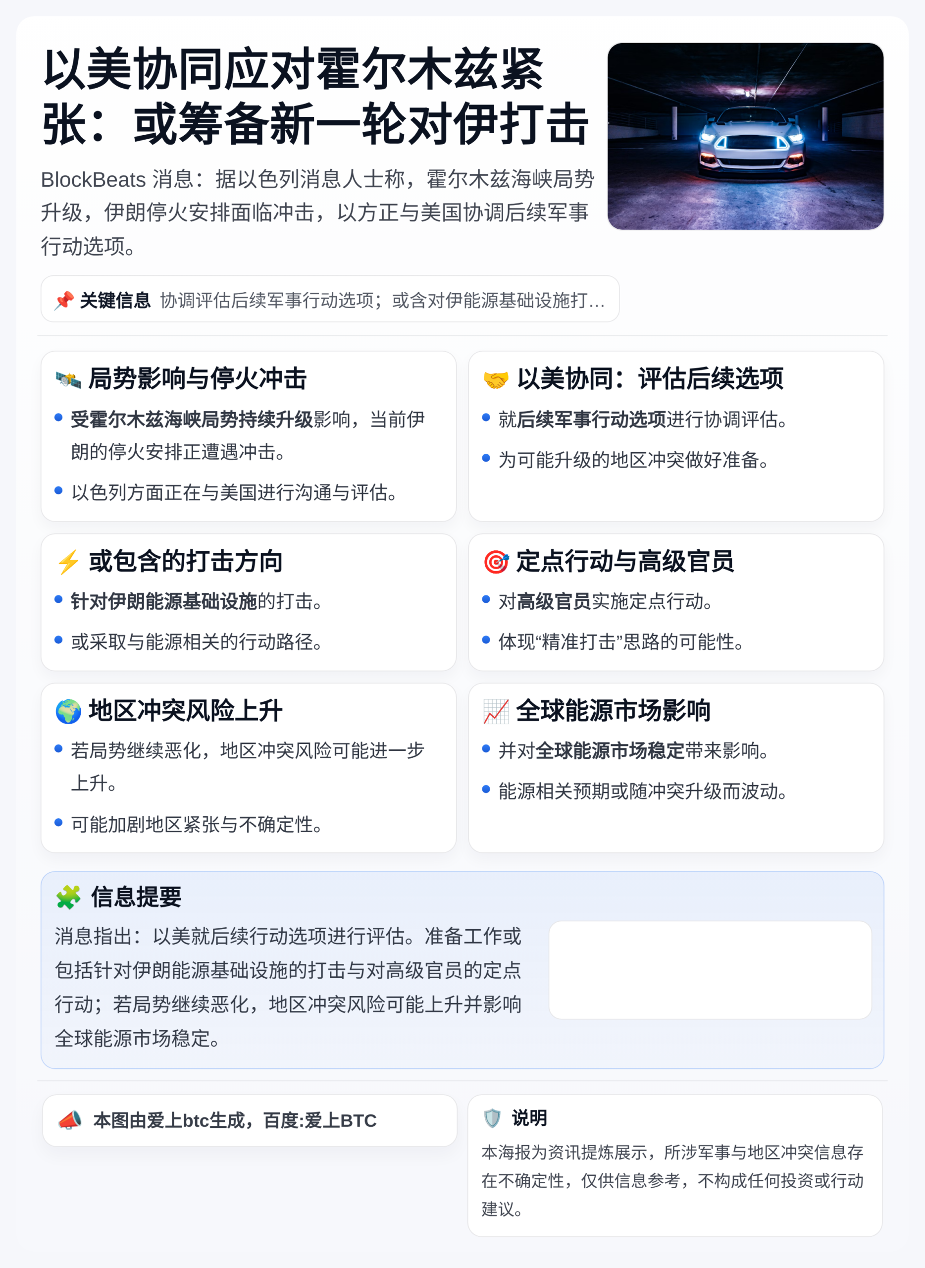 以美协同应对霍尔木兹紧张：或筹备新一轮对伊打击