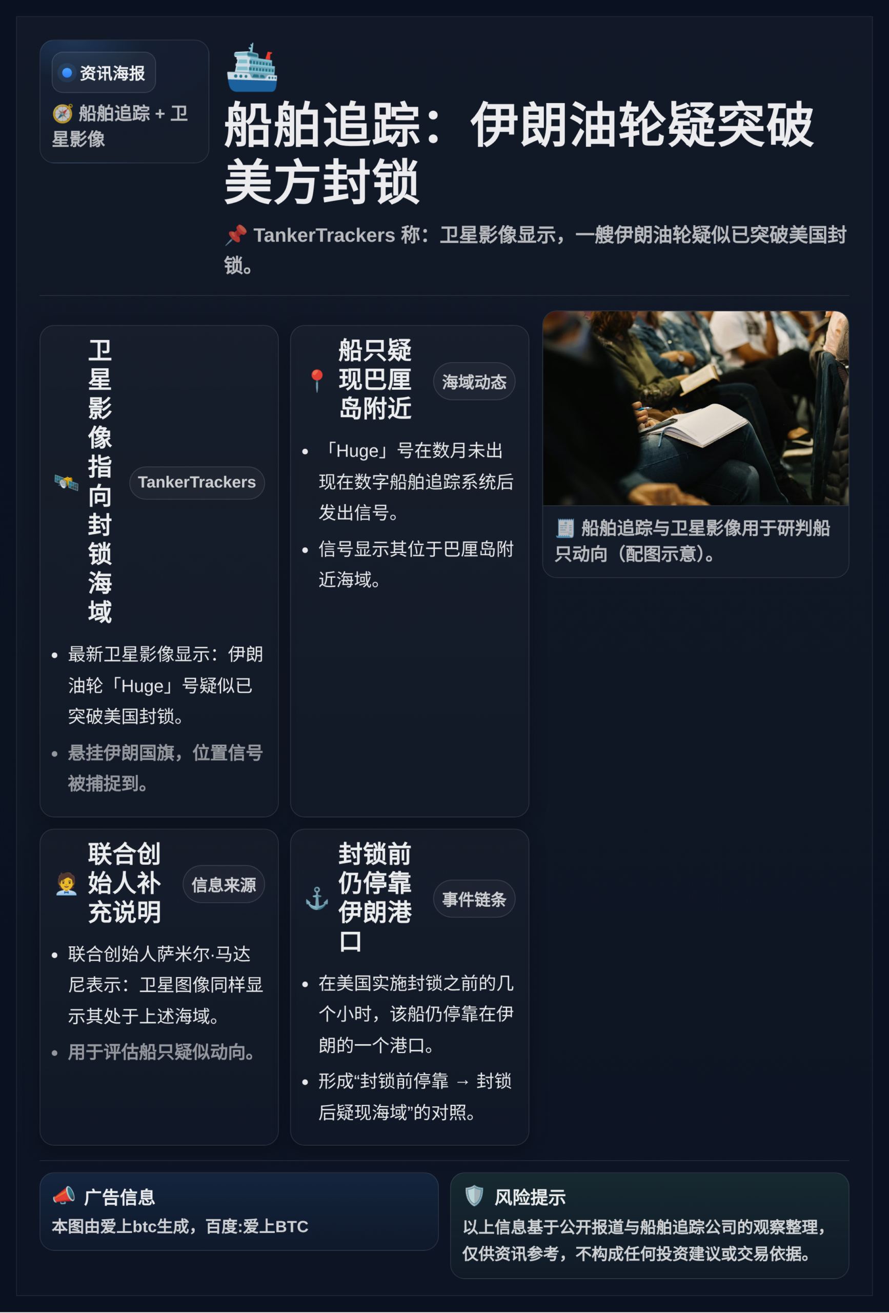 船舶追踪：伊朗油轮疑突破美方封锁
