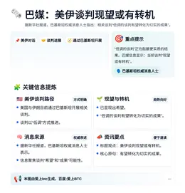巴媒：美伊谈判现望或有转机